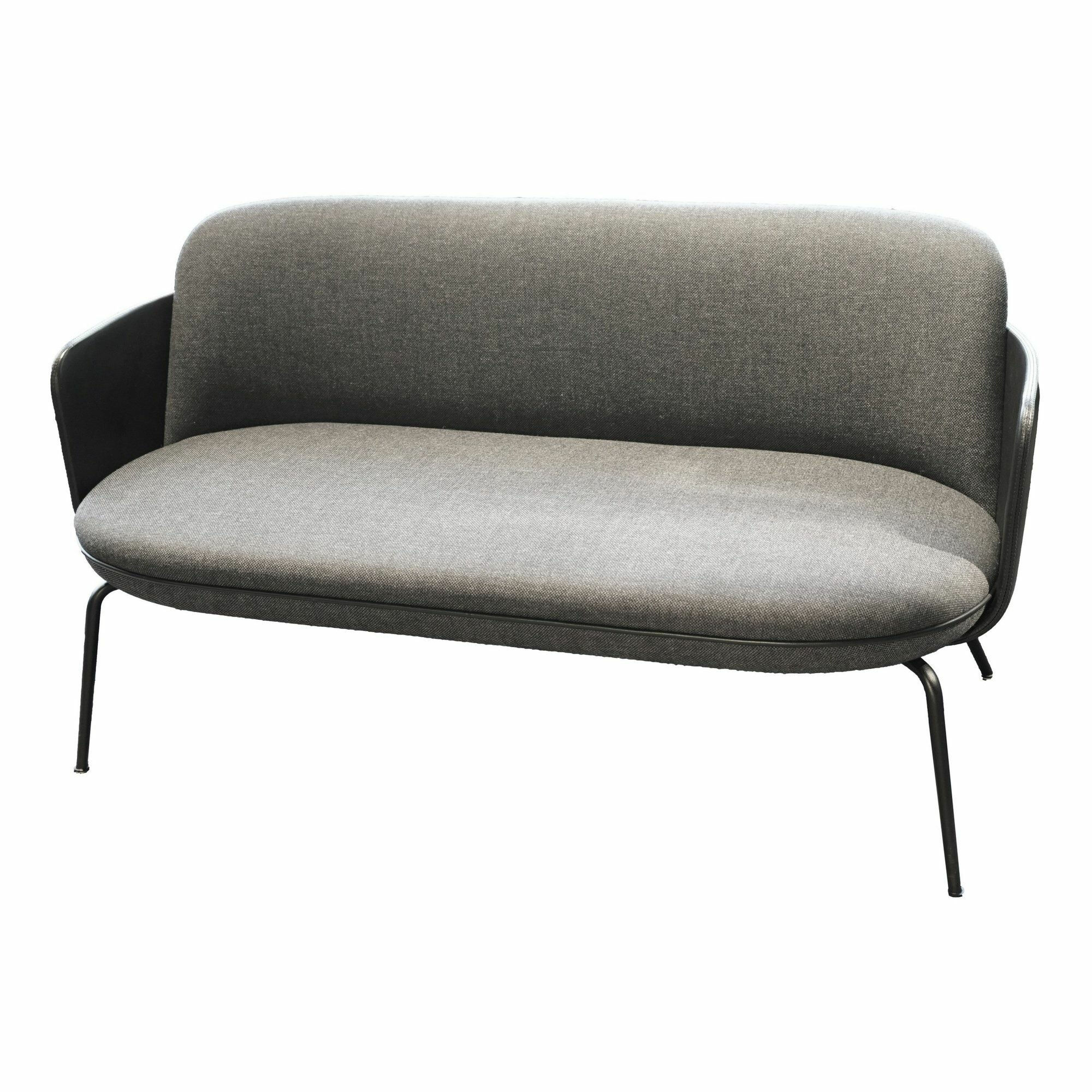Wittmann - Sofa Merwyn Lounge 135 29625 Stoff Hagen Graphit Grau Aussen Keder Schwarz  - 3