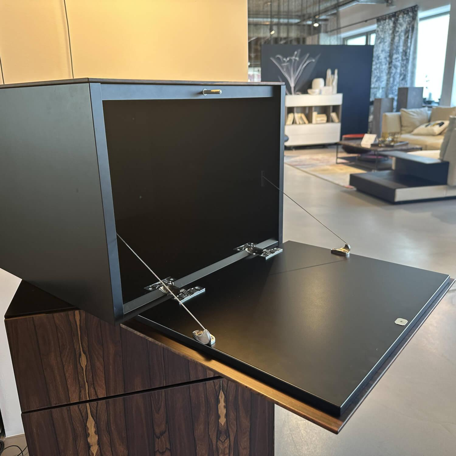 Kettnaker - Kommode Alea Edelfurnier Zirikote Lack Schwarz Mit Drehfunktion - 5