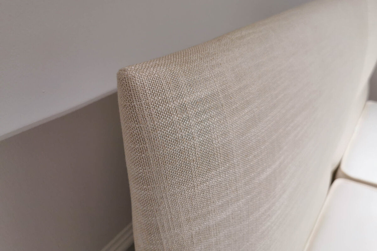 Treca Interiors - Boxspringbett Portofino Stoff Portofino Rafia F Kat. B Creme mit 2 Matratzen - 2