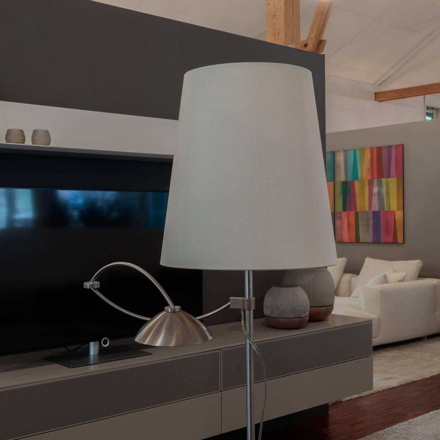 Christine Kröncke - Floor Lamp Lara Stainless Steel With Swivel Arm Shade Shining Bright - 7