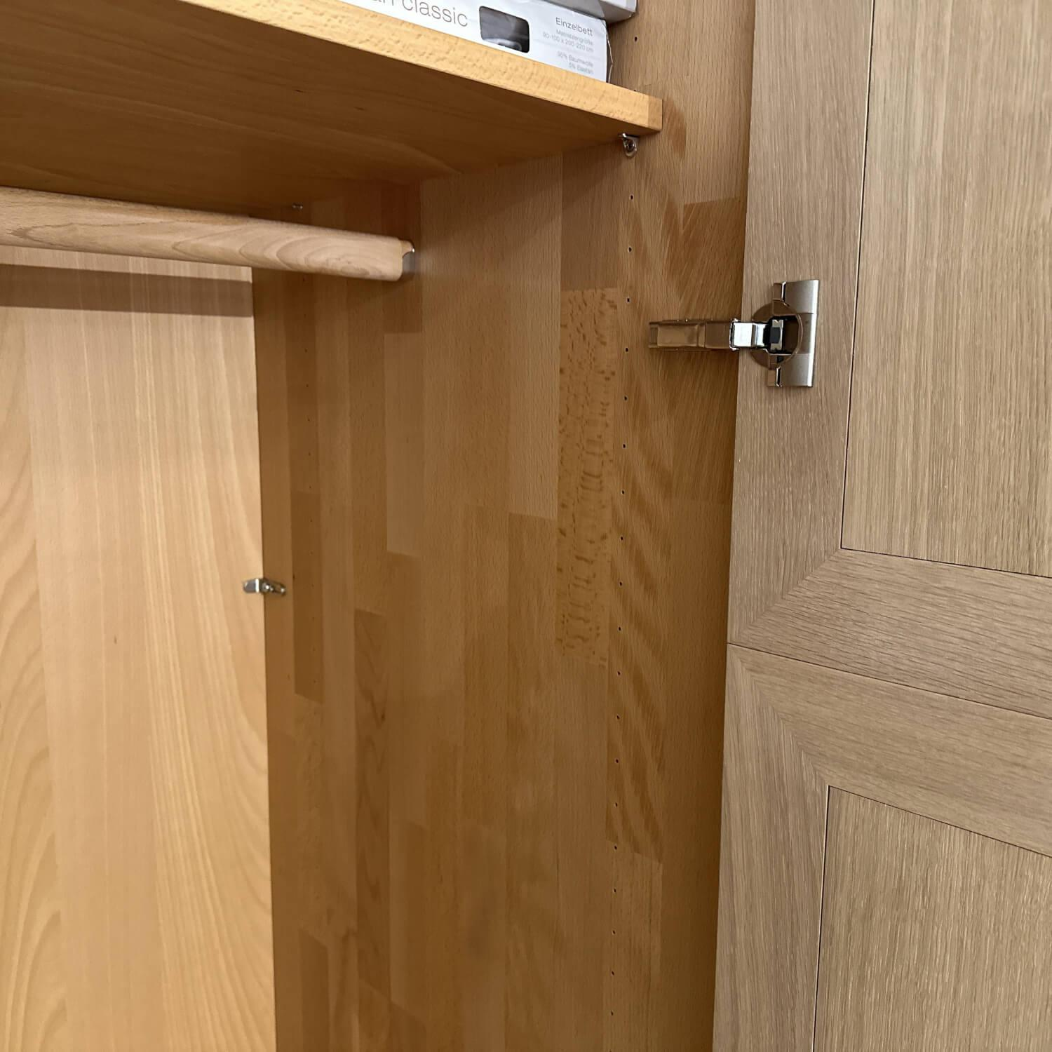 Team 7 - Drehtürenschrank Soft 10 Eiche Weißöl Linke Paartür Bronzeglas - 6