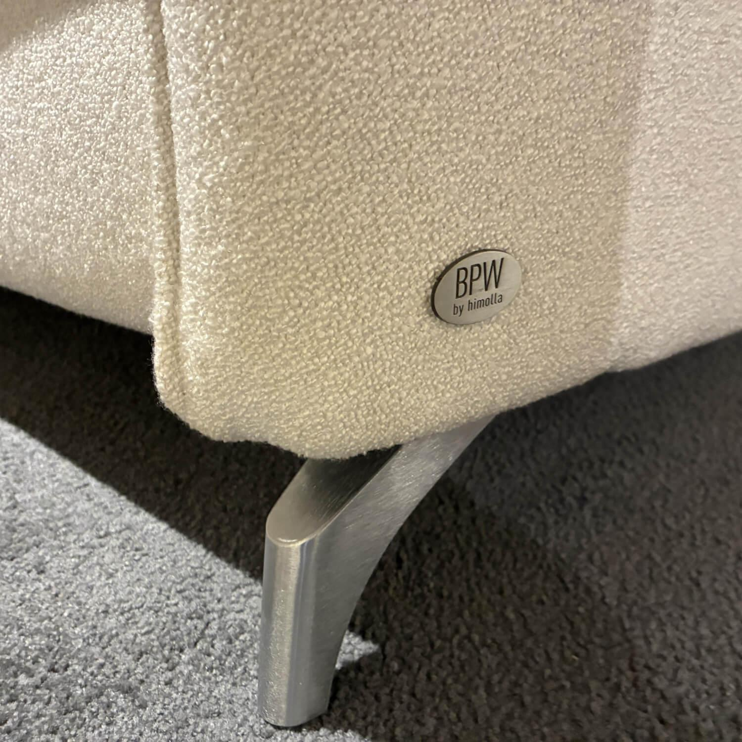 himolla - Sofa 1926 Stoff Q2 Loop Swan Cremeweiß Metallfuß Edelstahloptik Inkl. Elektronischer Verstellung Und Herzwaage Funktion - 3