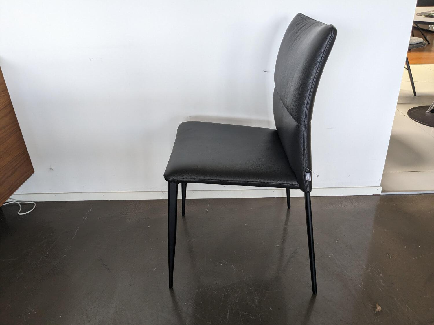 Jori - 6er-Set Stuhl Oscarini Leder Celia Nero Schwarz - 9