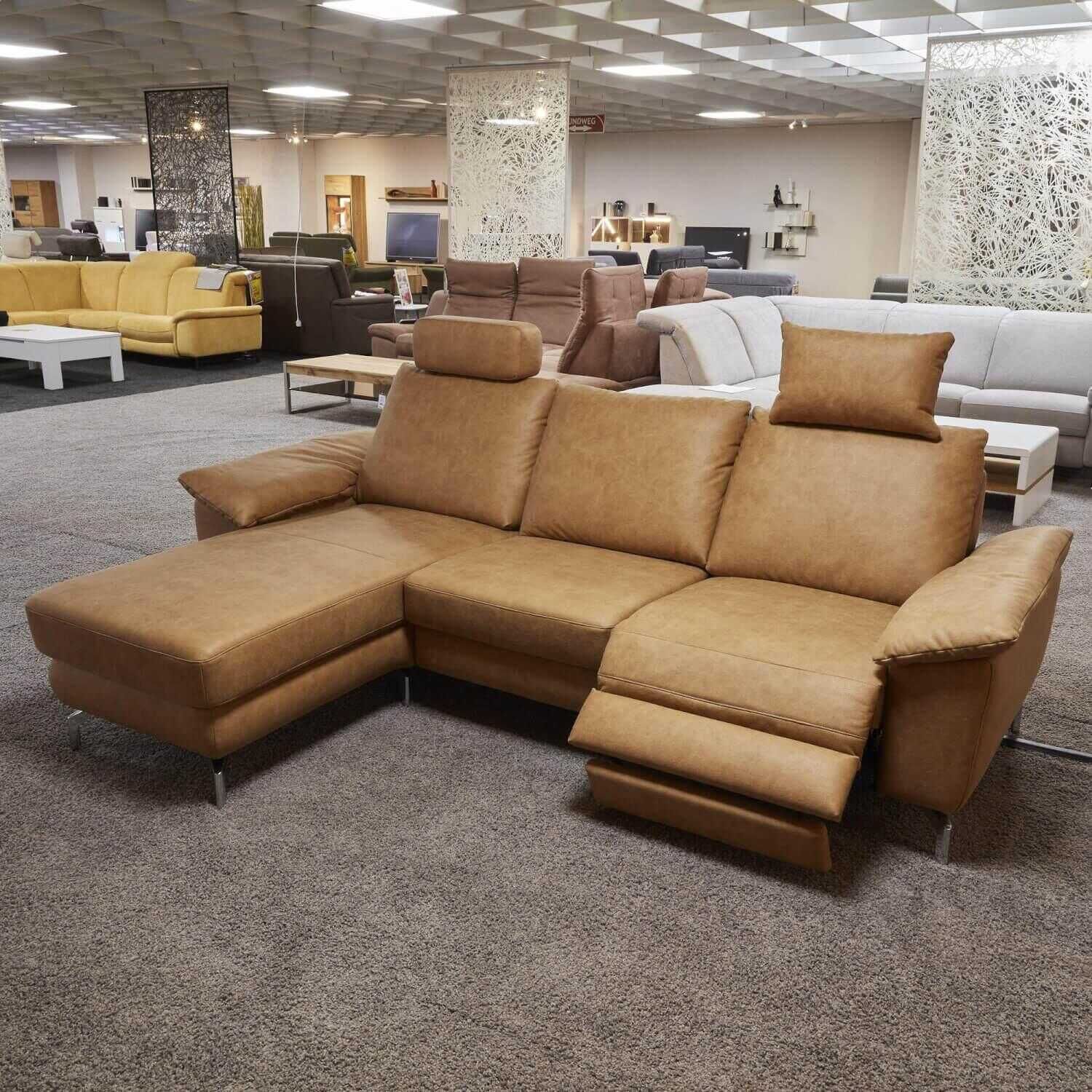Pora - Polstergarnitur Lagos LS 414920 Stoff 7 Bulus Natur Sitz Bultex mit Wellenunterfederung - 5