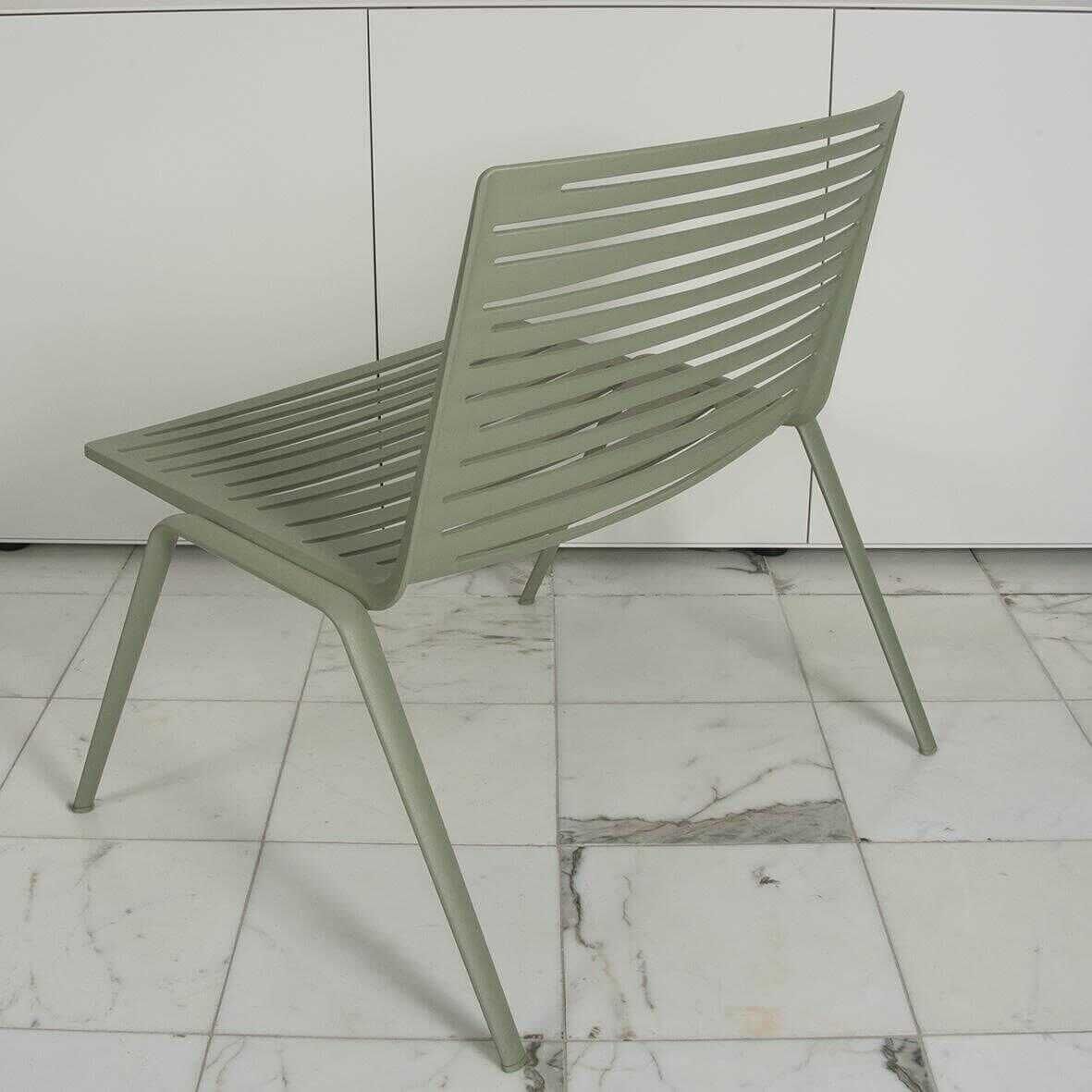 Lounge Sessel Aluminium Pulverbeschichtet Grüner Tee