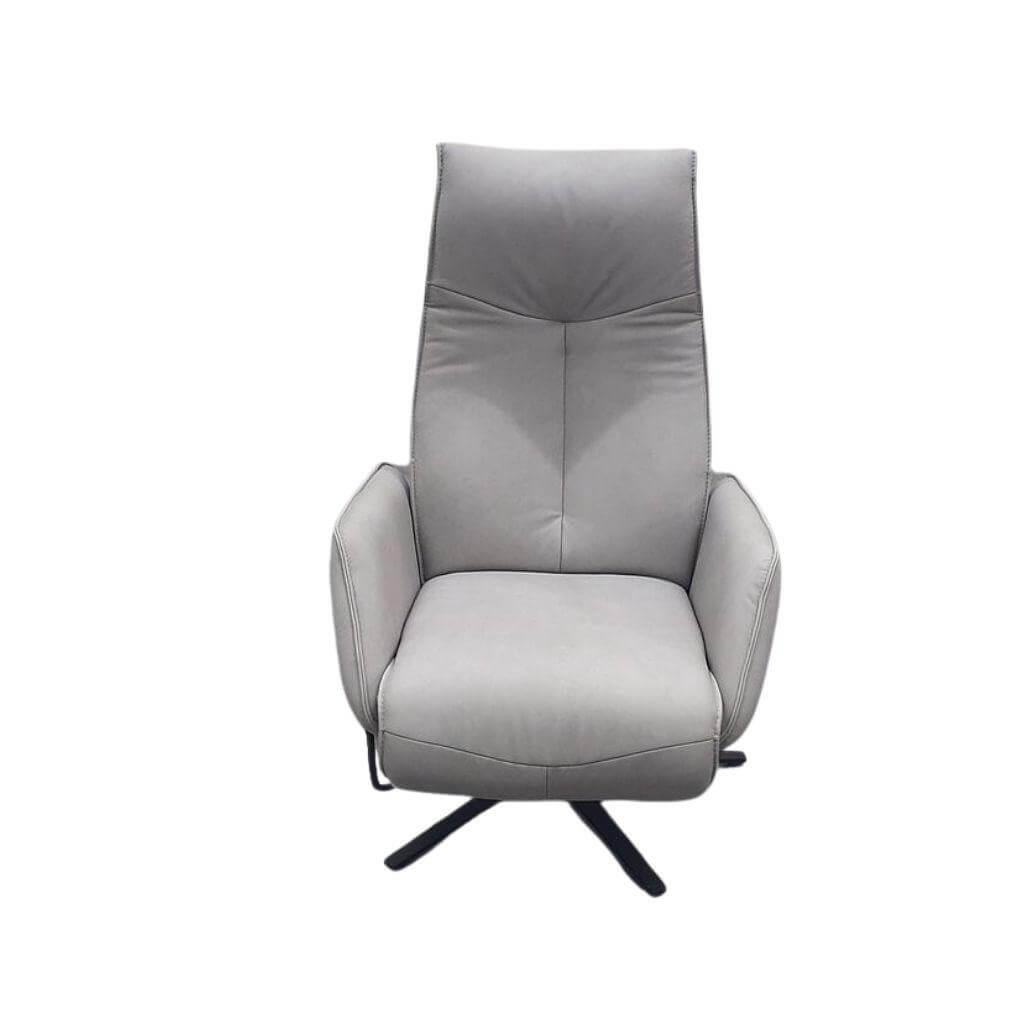 Johann Jakob - Relaxsessel 7917 56V 42 Leder Softnappa Asche Grau Sternfuß Metall Anthrazit Mit Elektr. Fuß- und Rückenverstellung - 1