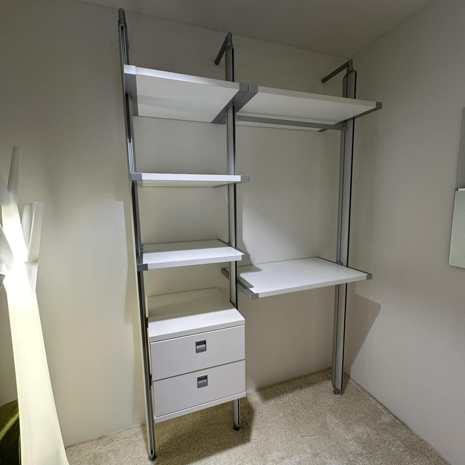 Trüggelmann - Garderobe Stollen System Genesys Gestell Aus Aluminium Schubkästen Sowie Böden Melamin Weiß - 3