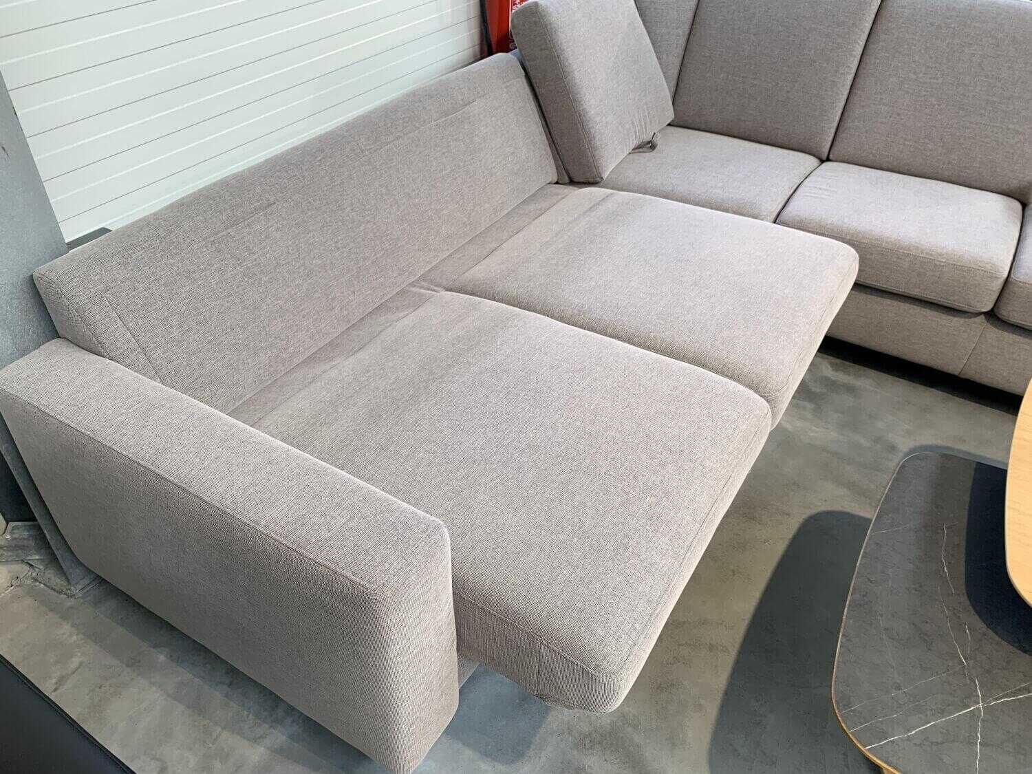Wima - Ecksofa Trento Stoff Grau mit Sitzvorzug - 7