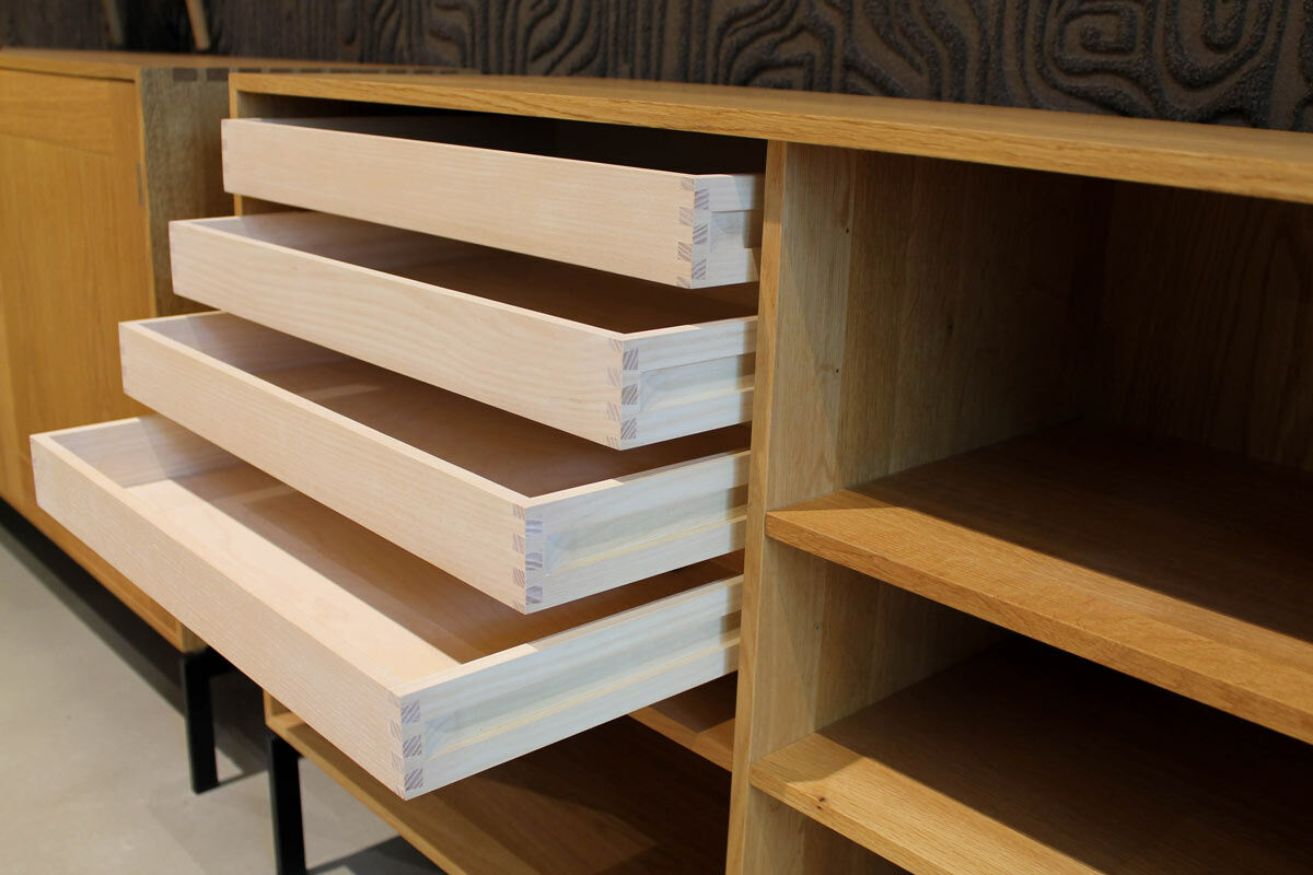 Carl Hansen & Søn - Bücher-Sideboard FK63 Eiche Geölt Gestell Schwarz Lackiert - 6
