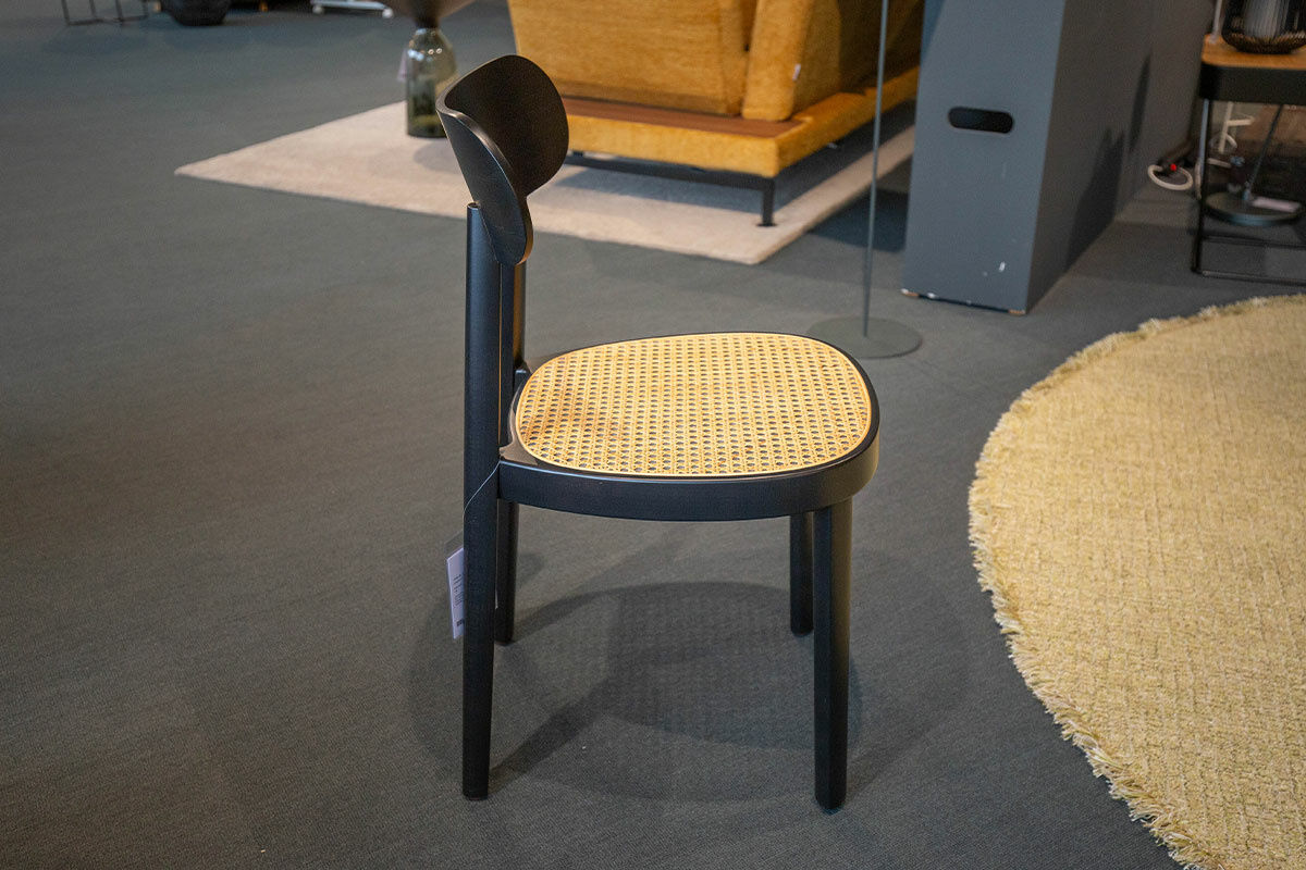 Thonet - 4er-Set Stuhlgruppe 118 Rohrgeflecht Buche Gebeizt Schwarz - 2