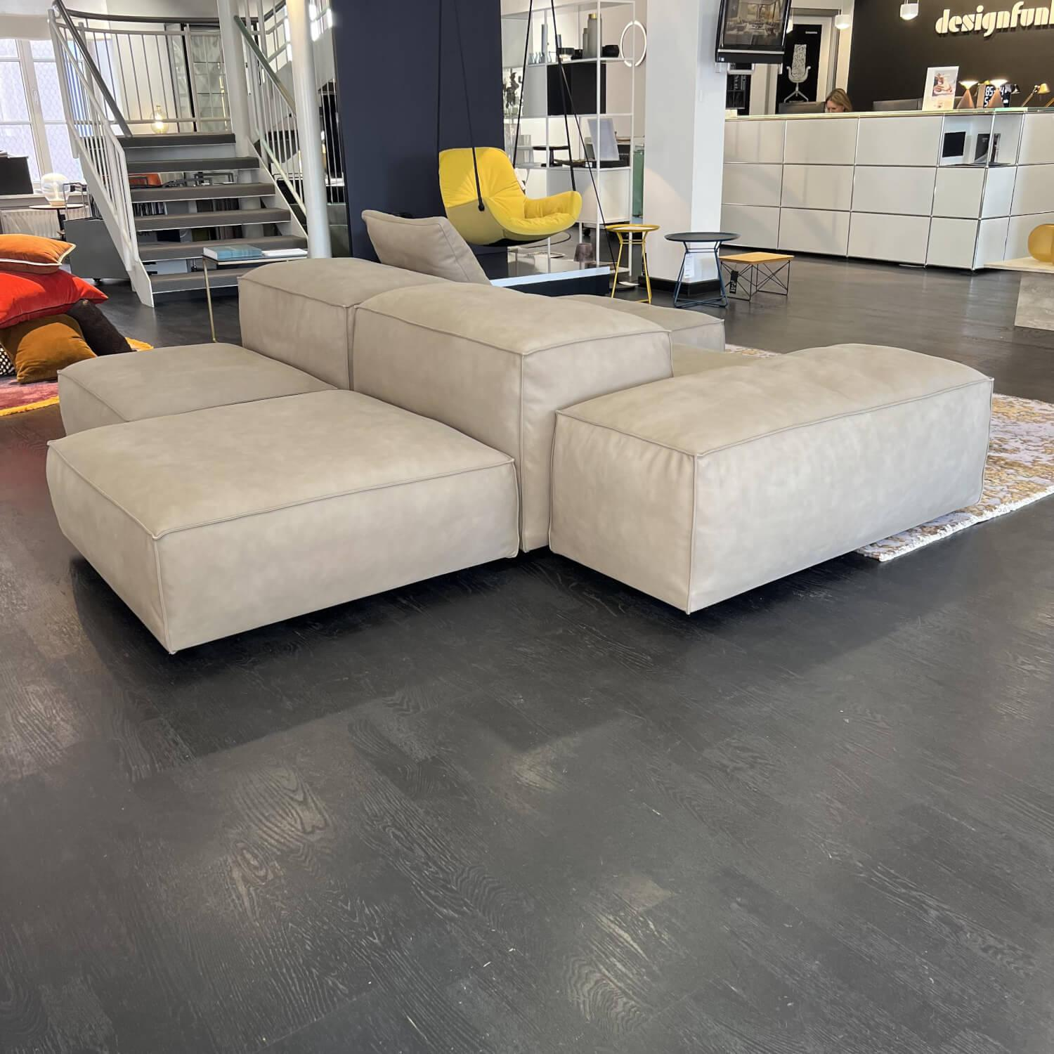 Living Divani - Sofa Extrasoft Leder Seta New Scotland Tortora 702 - 5