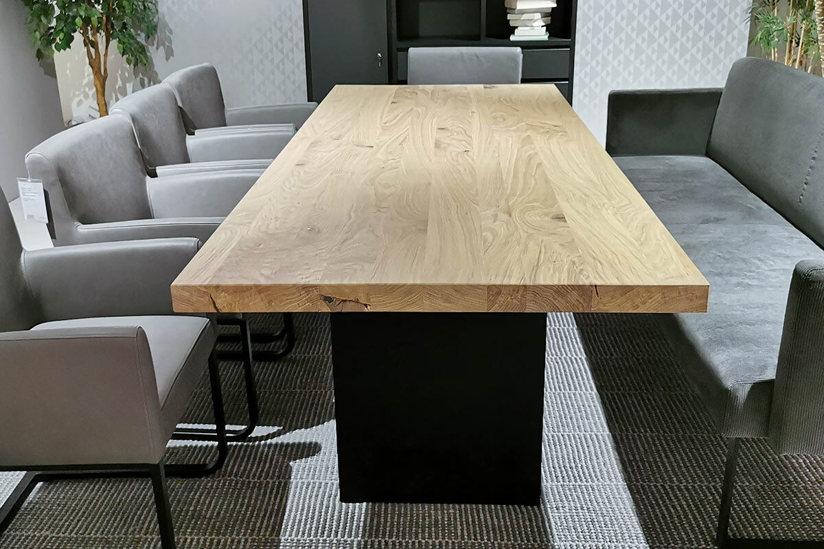 Scholtissek - Esstisch Edition Platte Sibirische Eiche Gestell Schwarz - 4