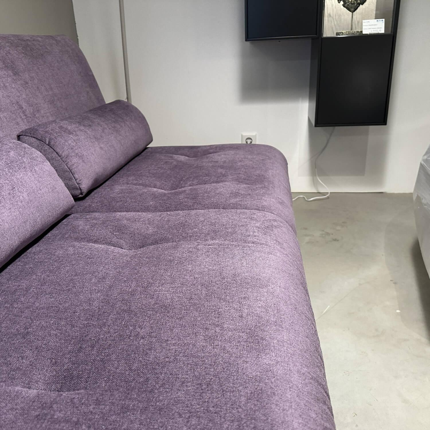 Brühl - Schlafsofa Quint Stoff 2813 82 Violett Füße Metall Schwarz Pulverbeschichtet - 5