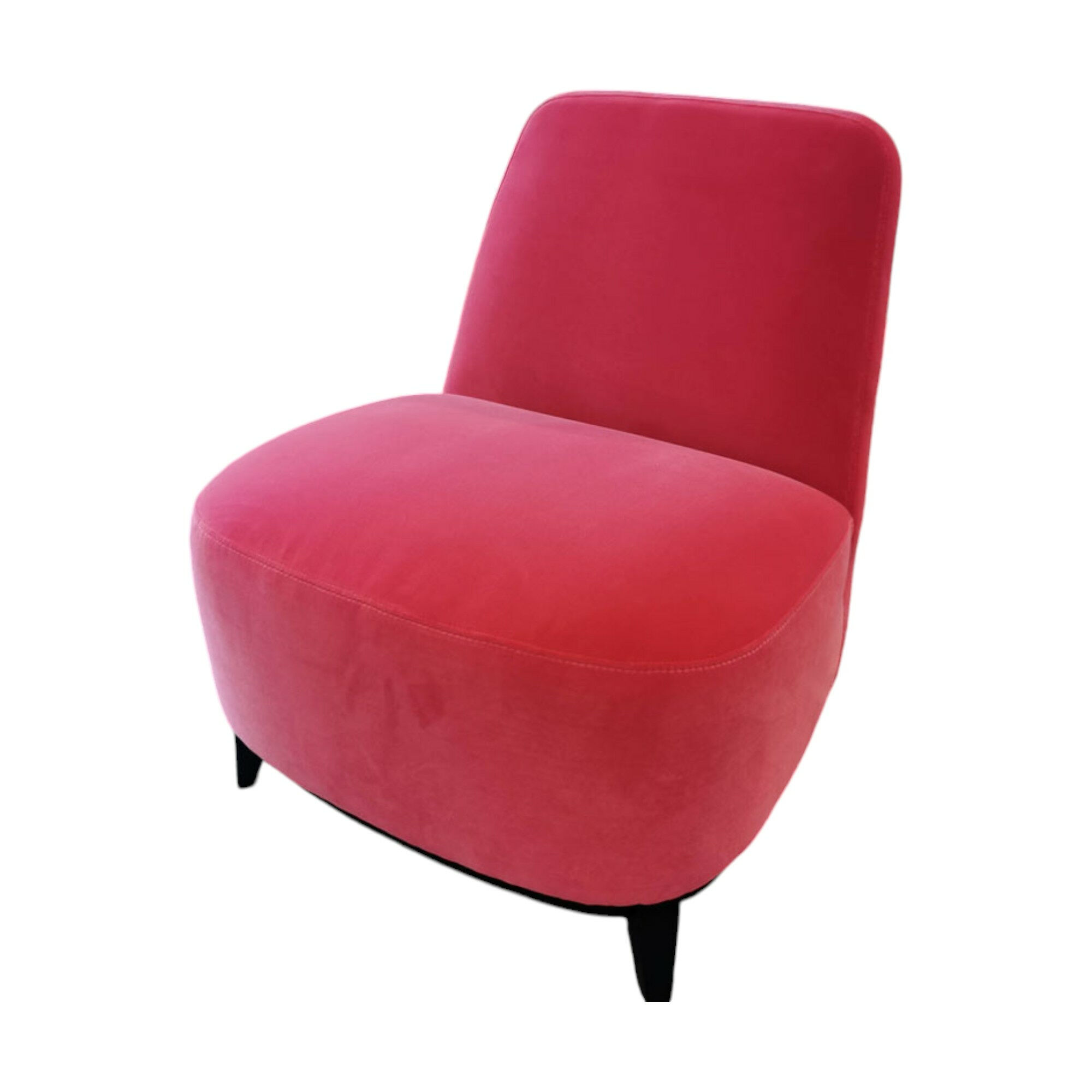 Cramer Polstermanufaktur - Sessel Cavallo Stoff Designers Guild Cassia Fuchsia Pink Holzgestell Schwarz Lackiert - 1