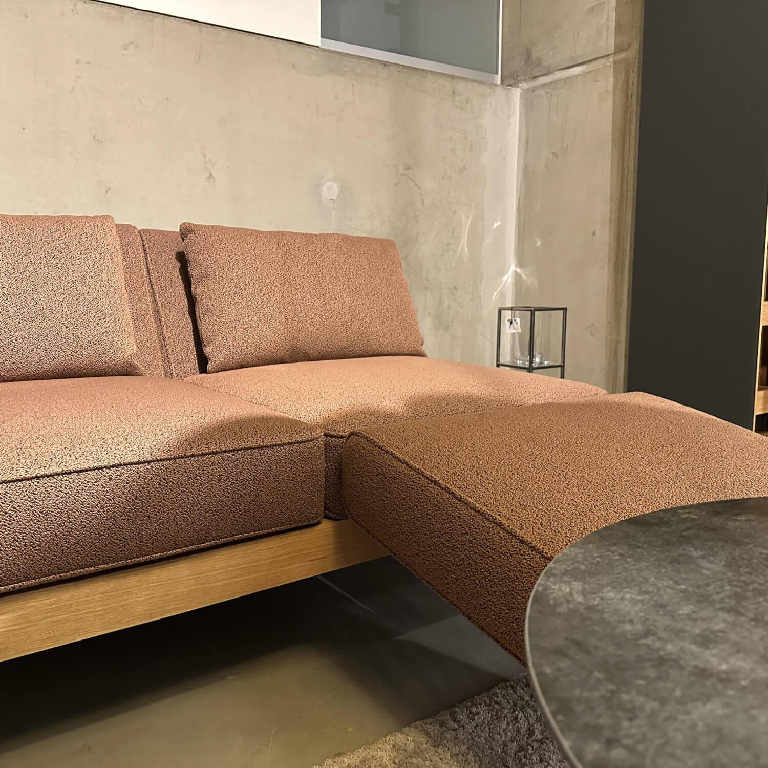 Brühl - Sofa Lofoten Lounge Stoff 5275 51 Orange Braun Gestell Eiche Hell Geölt - 2