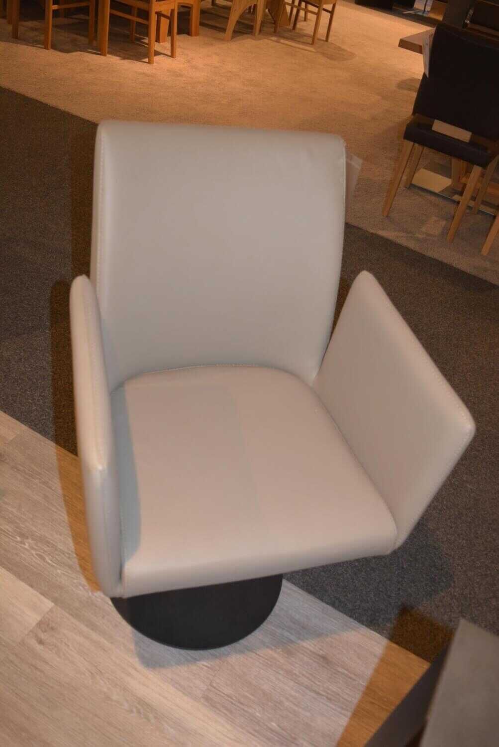 Mondo - Essgruppe Keramiktisch Tablet 180x100 und 4 Drehsessel Amico Echtleder Taupe - 3