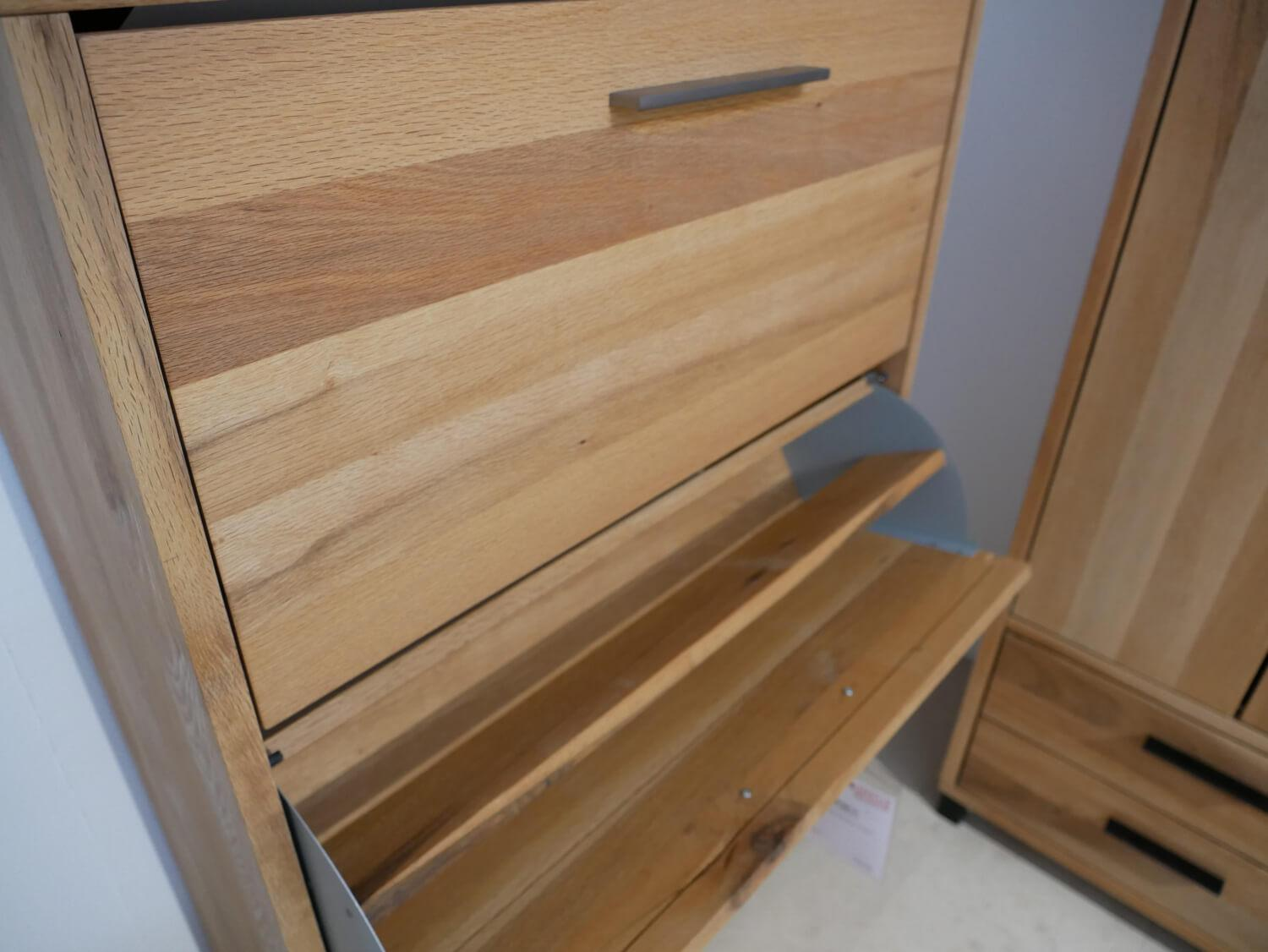 HKC - Schuhschrank Rock It Balkeneiche Geölt mit 2 Wandpaneelen - 2