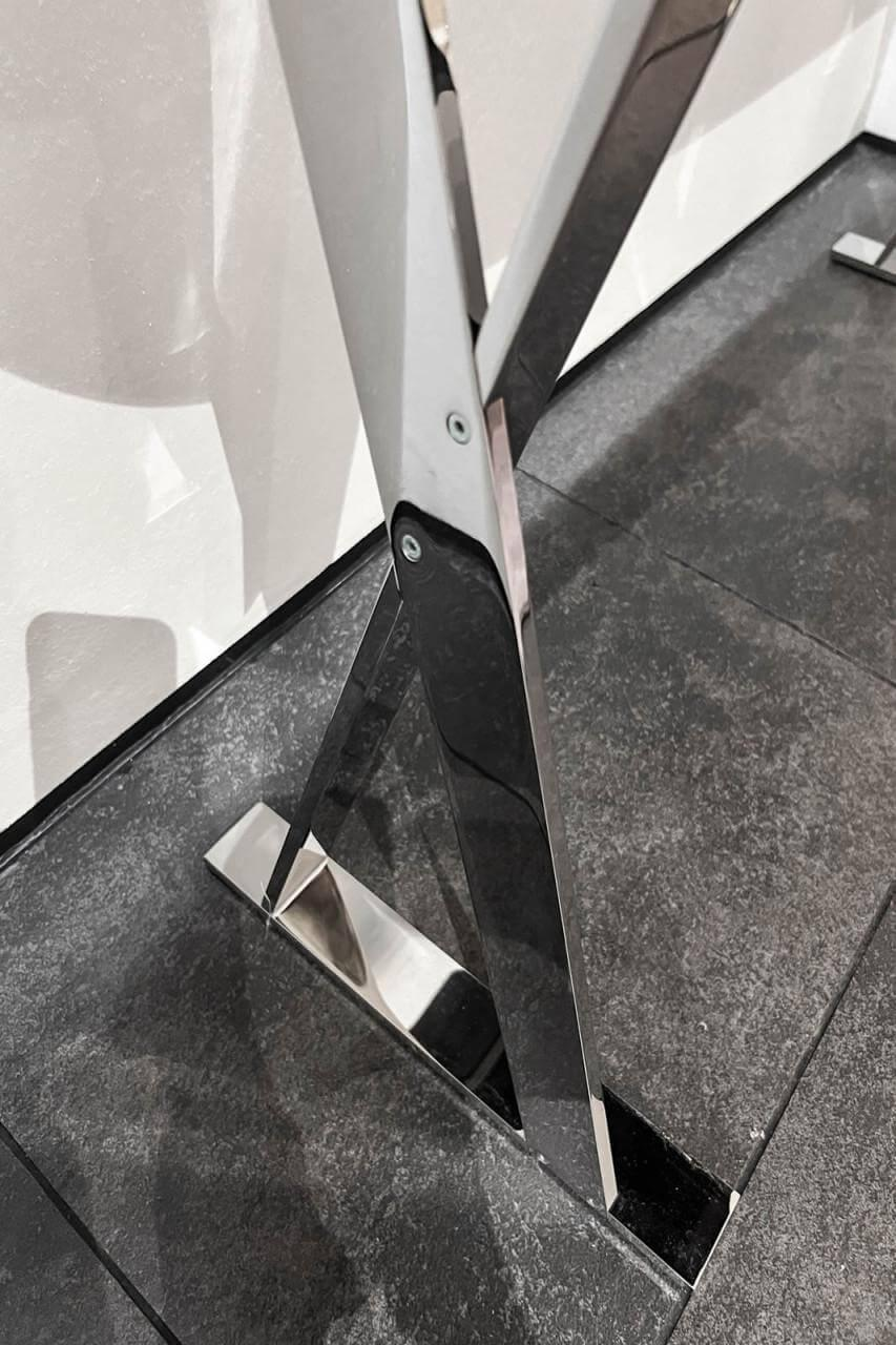 B&B Italia - Konsole Pathos Stahl Kaffee Schwarz Braun Glänzend Gestell Glänzend Verchromt - 2