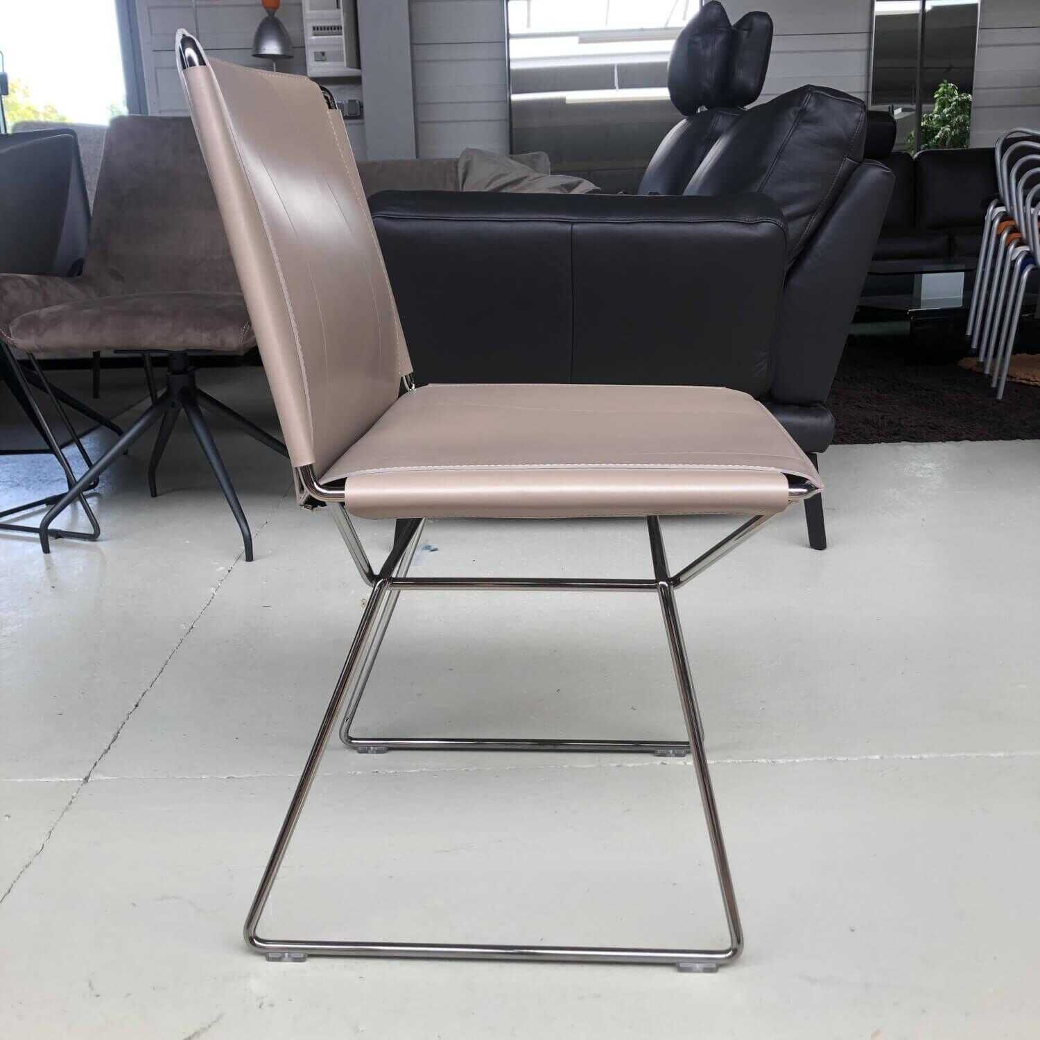 MDF Italia - 4er-Set Stuhl Neil Leder Tortora Rose Braun - 8