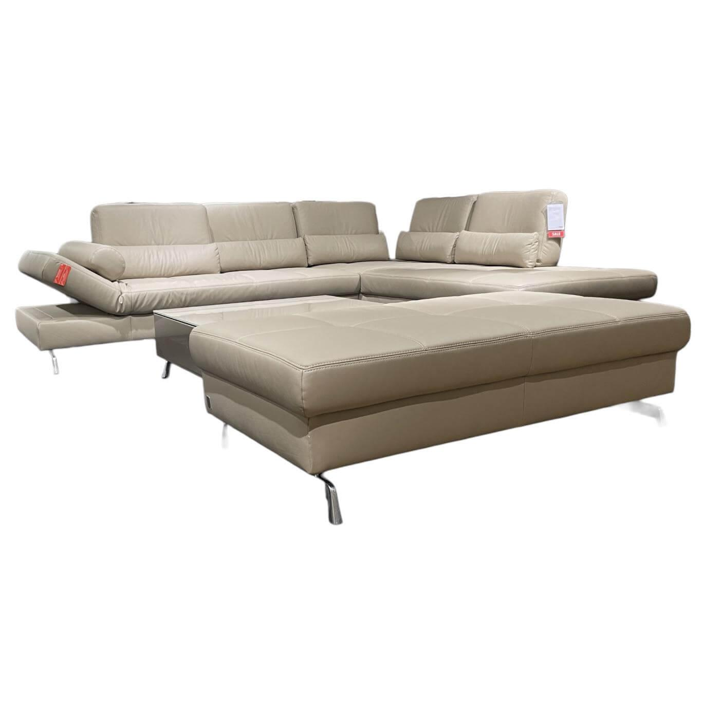 JOOP! - Eckgarnitur Living Loft 8108 Leder 24 Longlife Quarz Kufe Hochglanz Poliert - 1