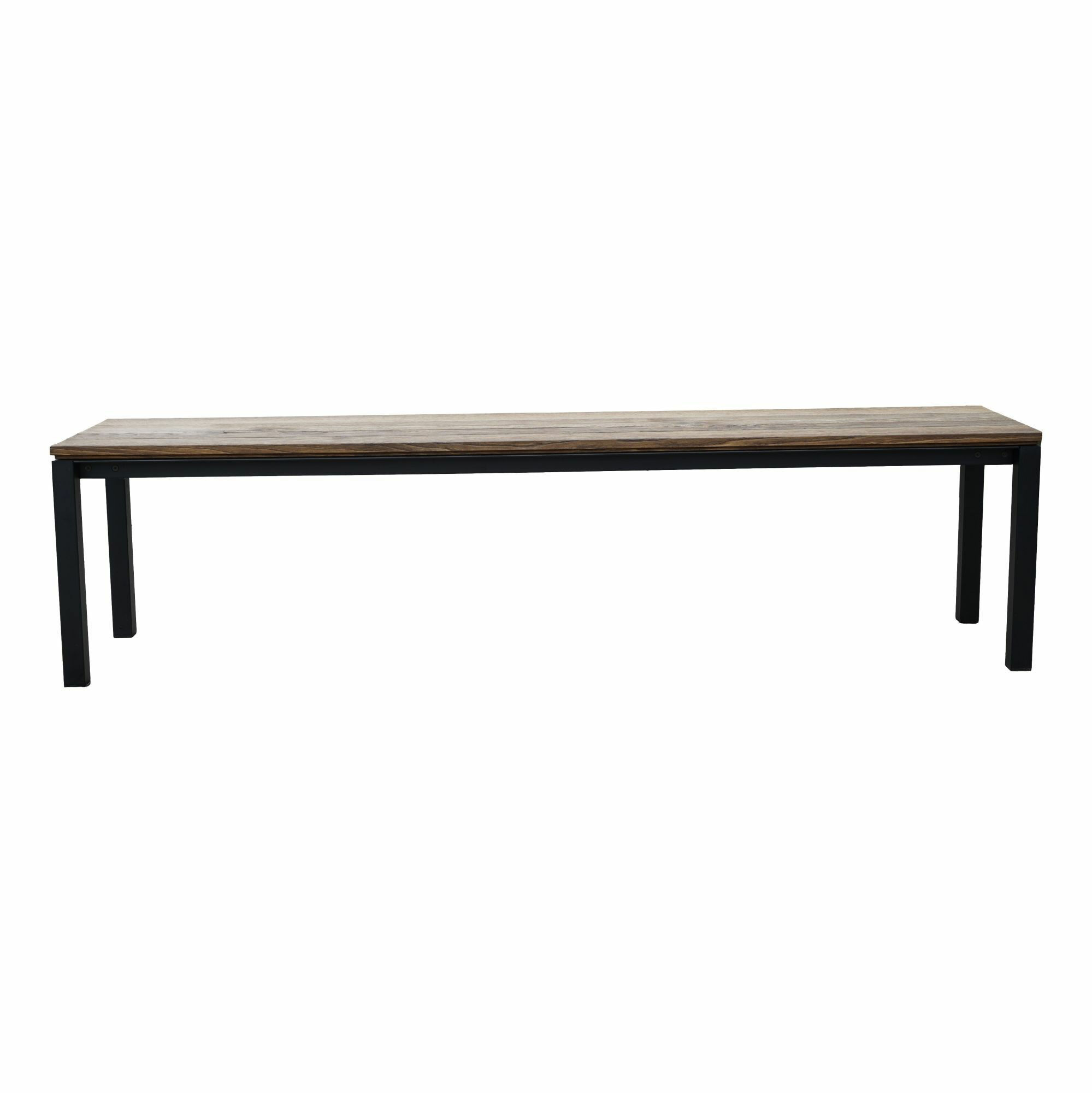 Janua - Sitzbank S 600 Outdoor Platte Kastanie Gebürstet Ton Marone Gestell Tiefschwarz  - 1