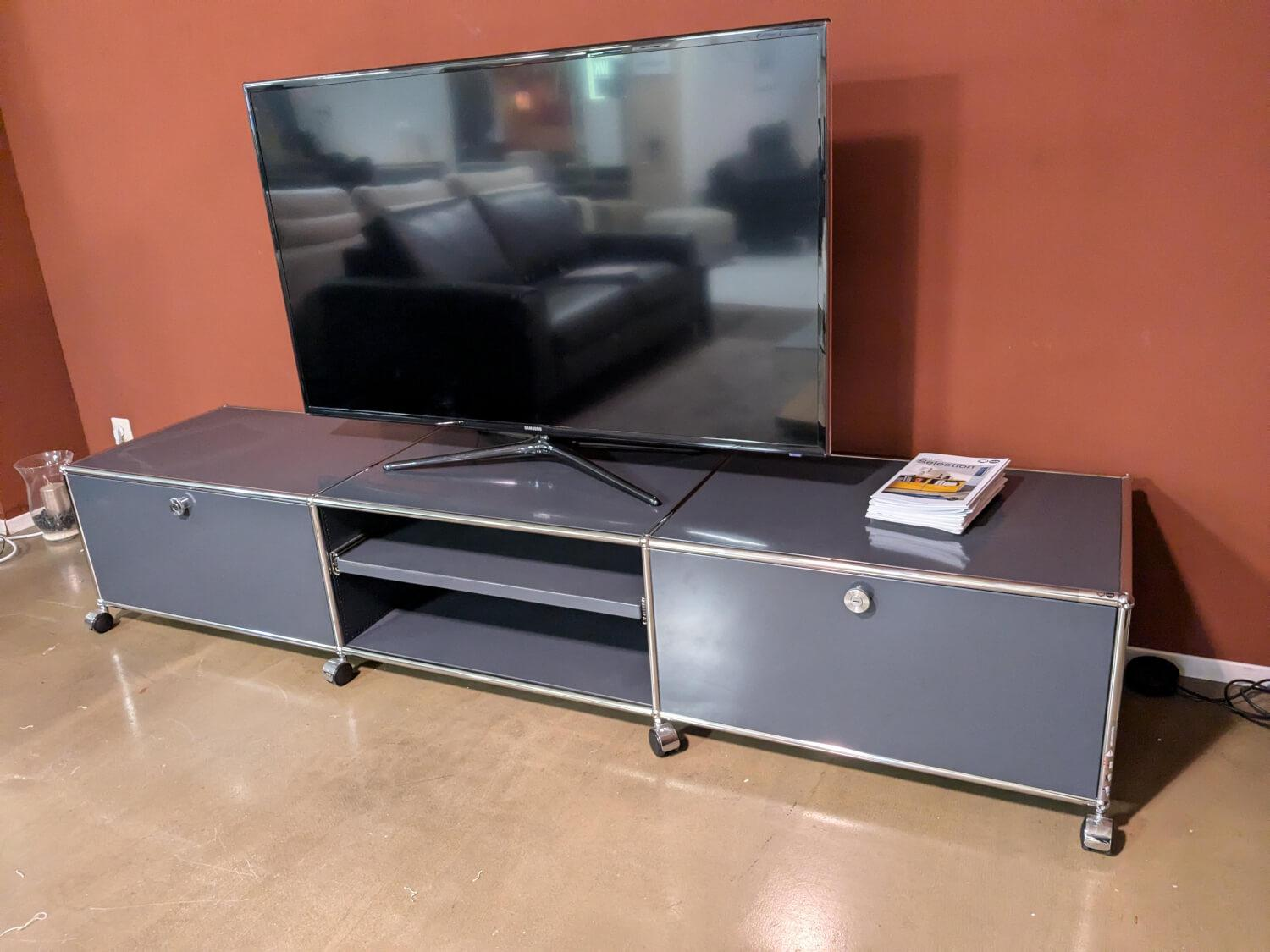 USM Haller - TV-Sideboard Metall Lack Anthrazitgrau - 5