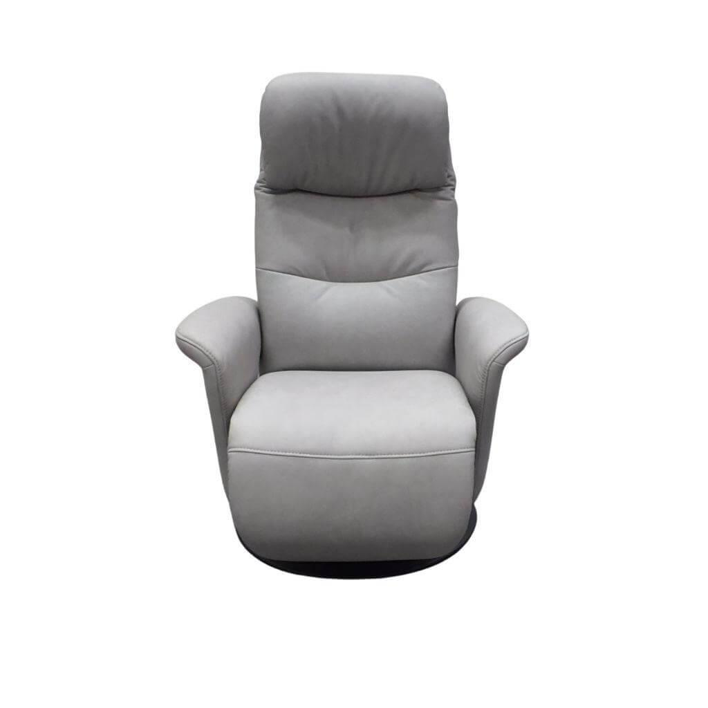 himolla - Relaxsessel Eayswing "S" 7559 75 O44 2-Motorisch m. Aufstehhilfe Leder 22 Soft Nappa Asche Grau Gestell Tellerfuß Metall Anthrazit Pulverbeschichtet - 1