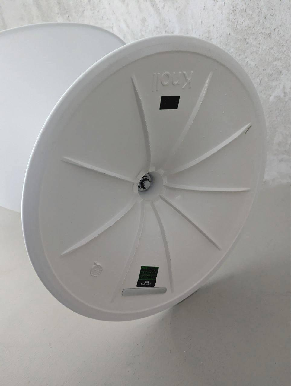 Knoll International - 6er-Set Tulip Armless Auflage Stoff Col.1401 Olive Grün Gestell Weiß Drehbar - 9