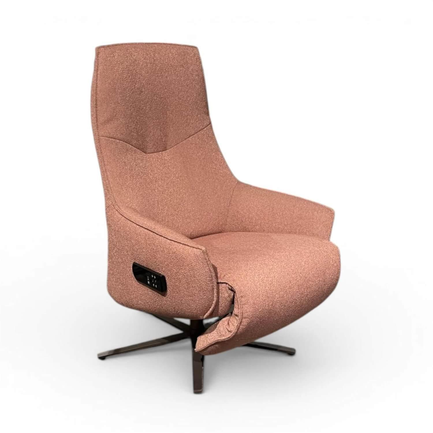 himolla - Sessel 7162 S-Lounger Stoff Q2 Loop Genesis Rosa Orange Sternfuß Metall Schwarz Pulverbeschichtet Inkl. Elektr. Fuß- und Rückenteilverstellung - 4