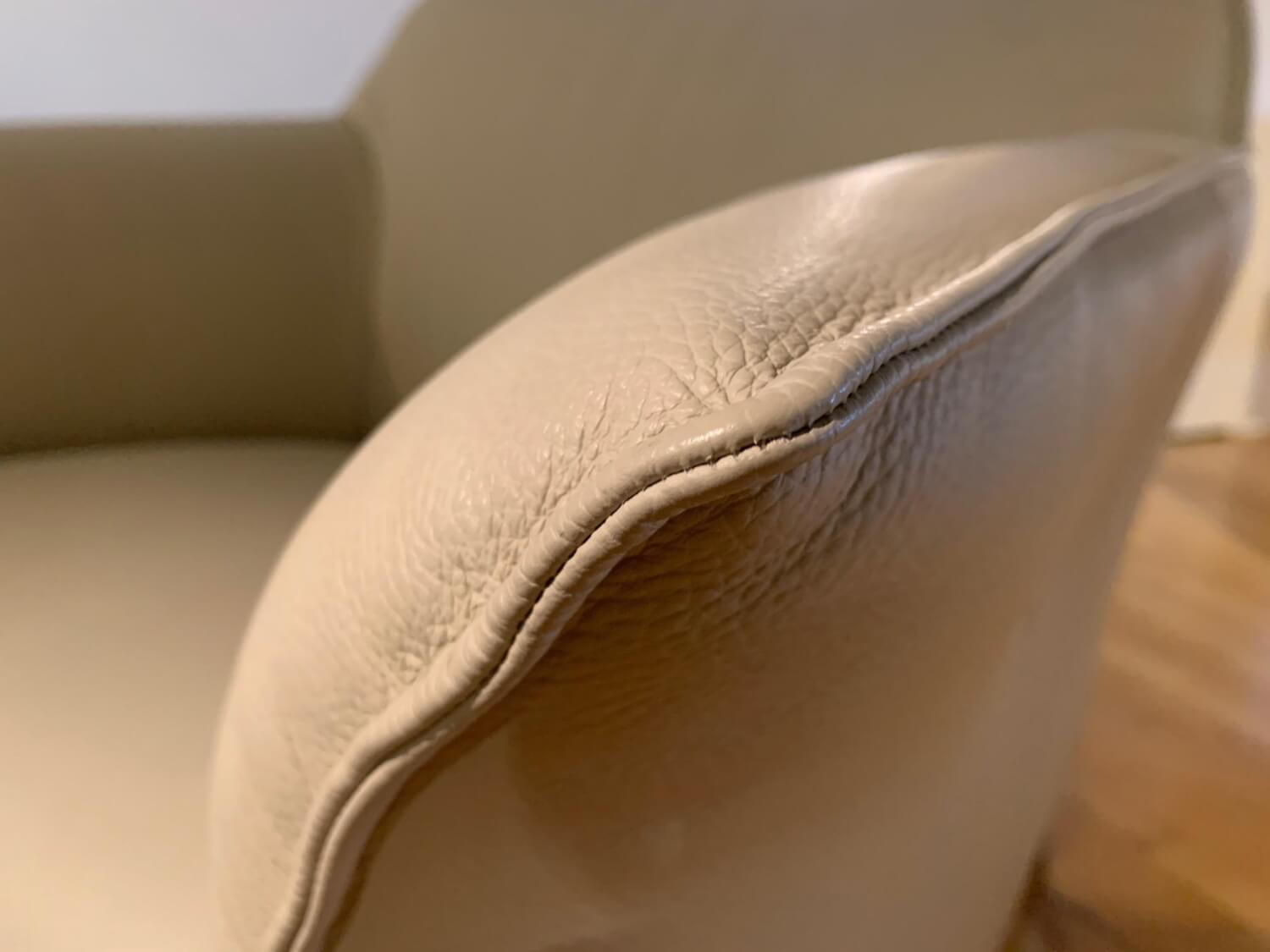 Leolux - Garnitur Mayon Leder Senso 4400 Off White 1 Sofa 2 Sessel - 3