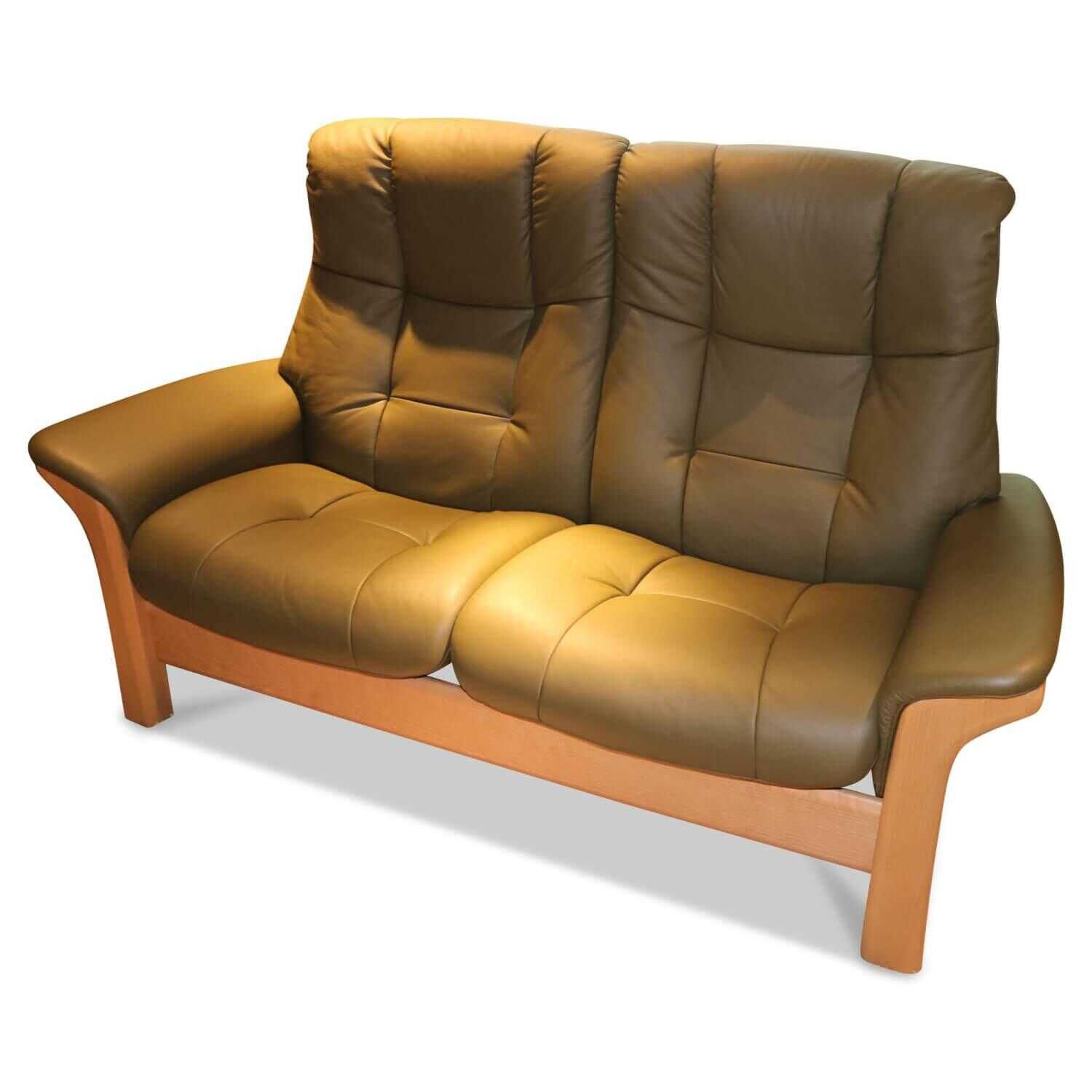 Stressless - Sofa Buckingham Hoch Leder Paloma Dark Olive - 1