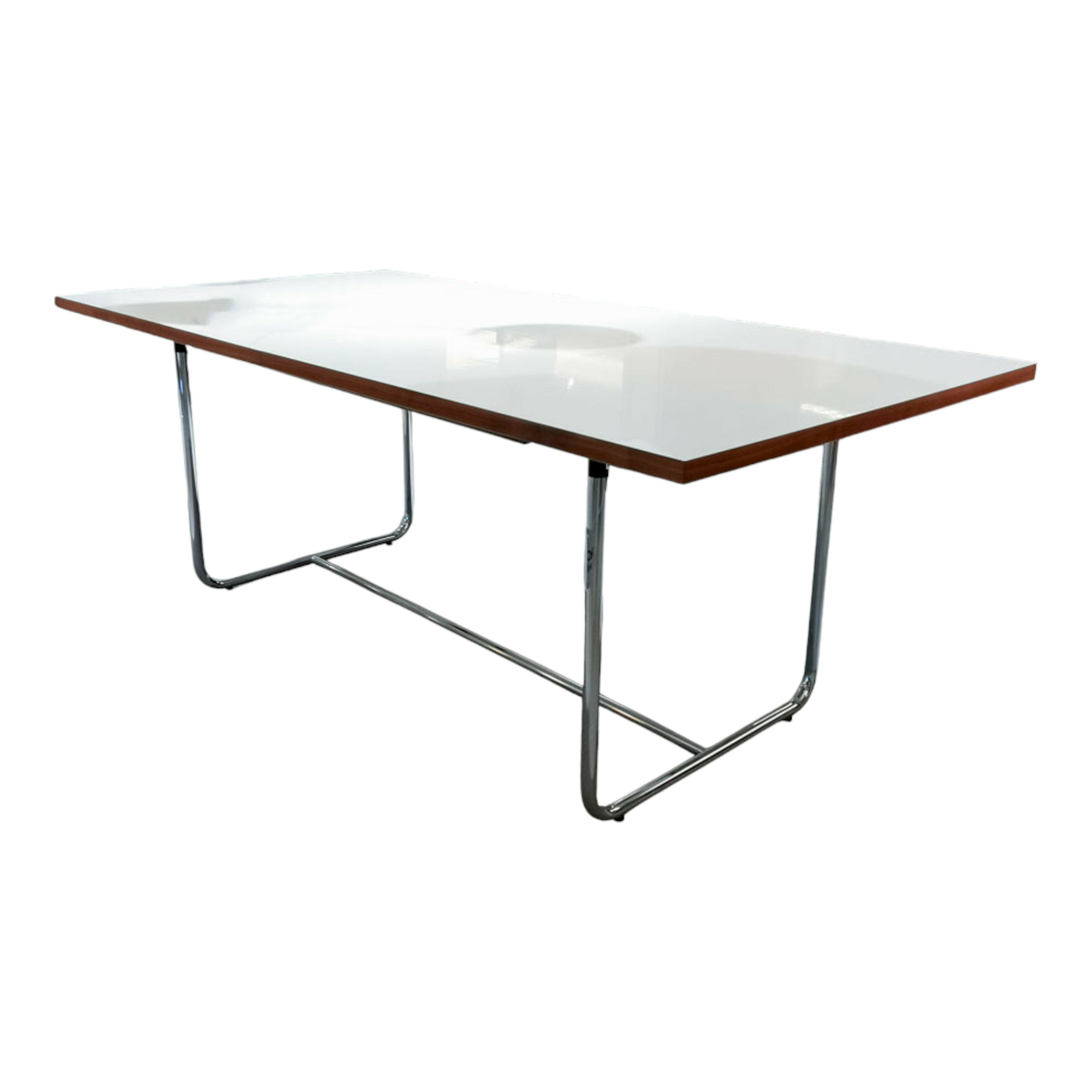 Thonet - Esstisch S 1072 Tischplatte Nussbaum Geölt Gestell Stahlrohr Ausziehbar - 1