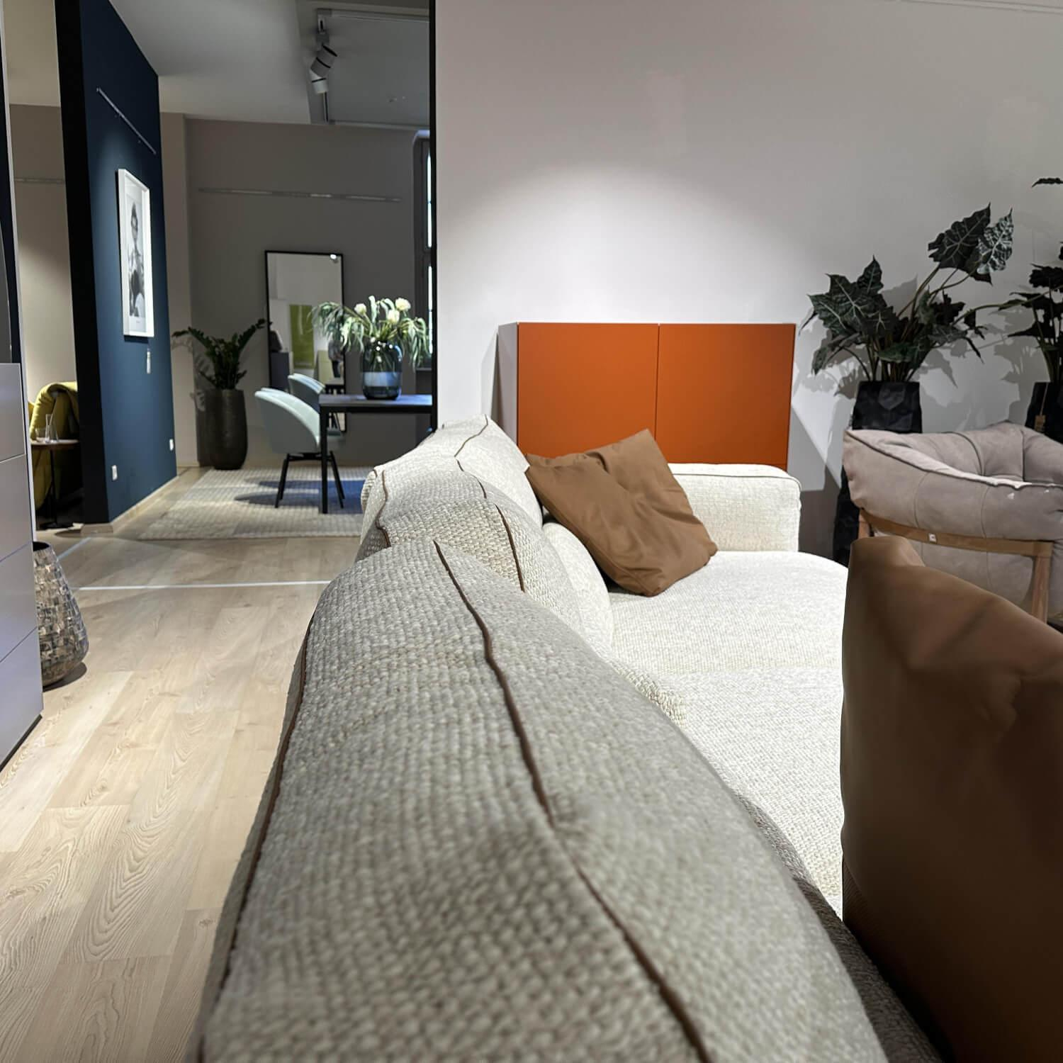 Cierre - Sofa Loden Sectional Stoff 2 Emmi 2 Beige Keder Leder 5 Pelle Setanil Braun Mit Klappbaren Armlehnen - 4