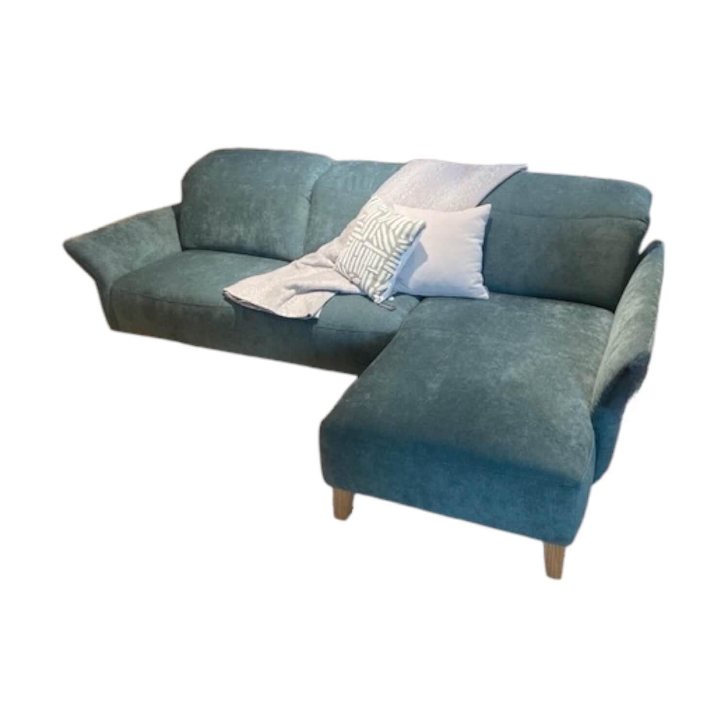 Activineo - Ecksofa Belami Stoff 2 Mosa 38a Green Grün Gestell Massivholz Geölt - 1