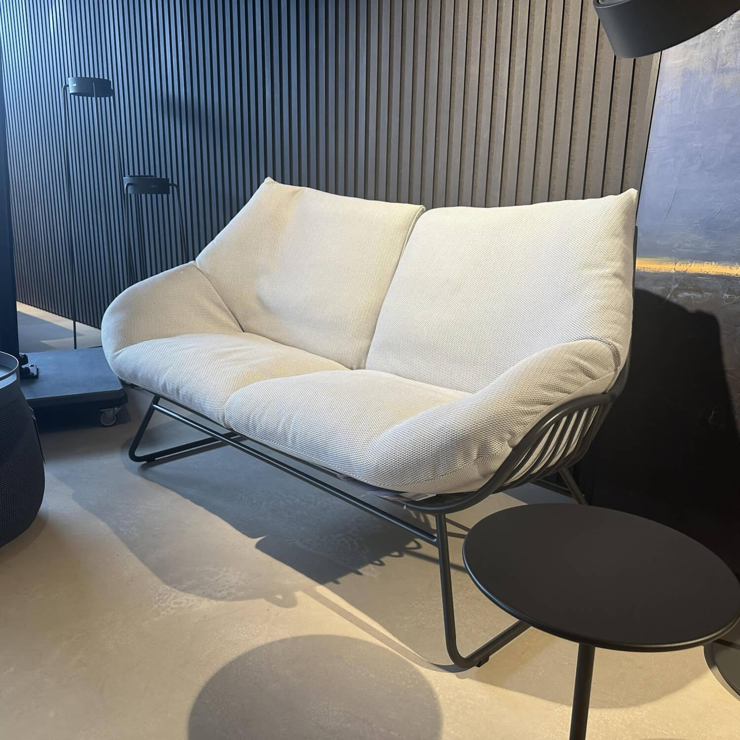 Solpuri - Lounge Sofa XL Chill Stoff Diamond Calcutta White Grey Weiß Grau Gestell Aluminium Anthracite Anthrazit - 2