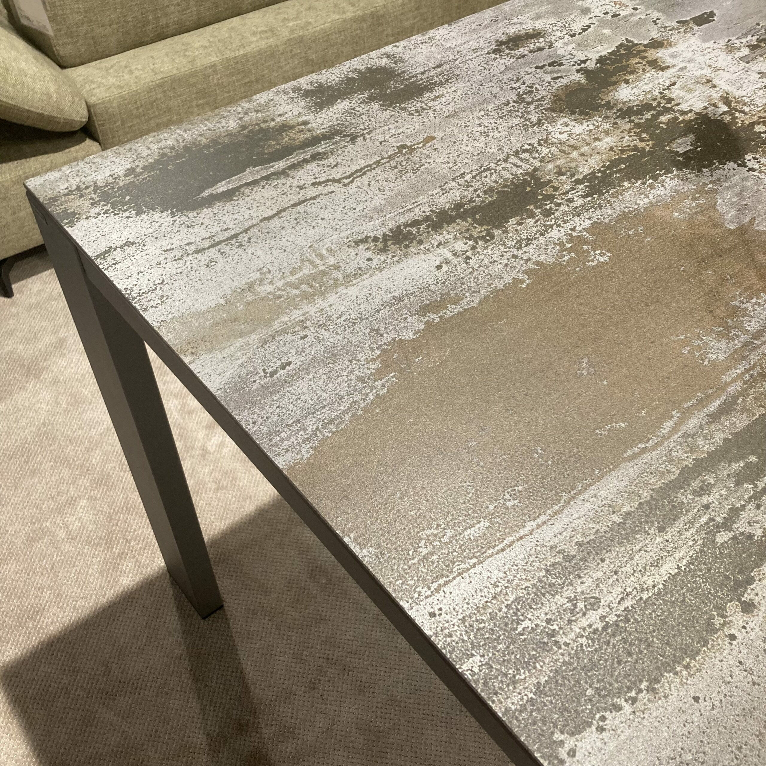 Bert Plantagie - Esstisch Edge Tischplatte Dekton Industrial Trilium Gestell Metall Stahlgrau  - 6