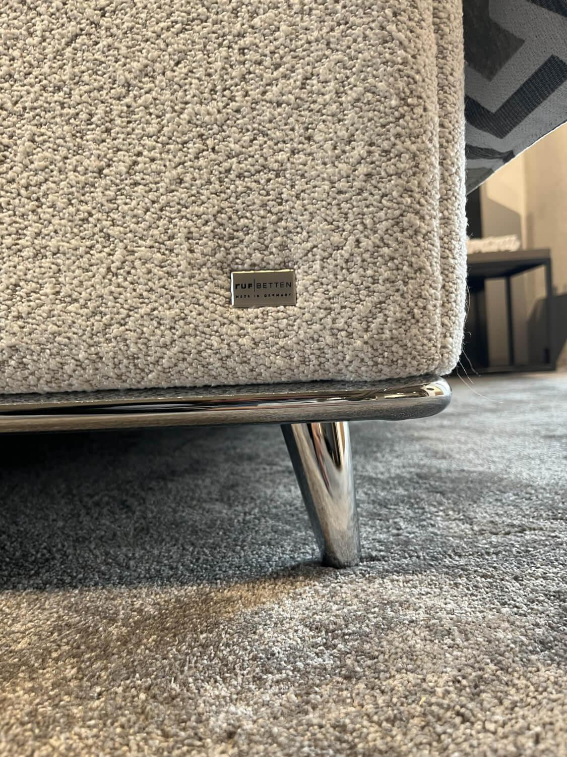 RUF Betten - Boxspringbett KS808718 Stoff 07448 Grau Inklusive Matratze Und Nackenpolster - 5