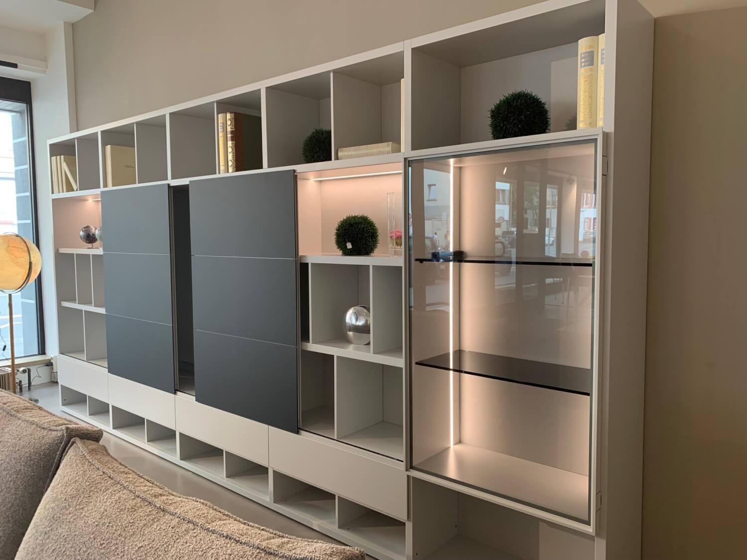 Kettnaker - Shelf unit Vita width 390 matt lacquer white Fenix black - 4