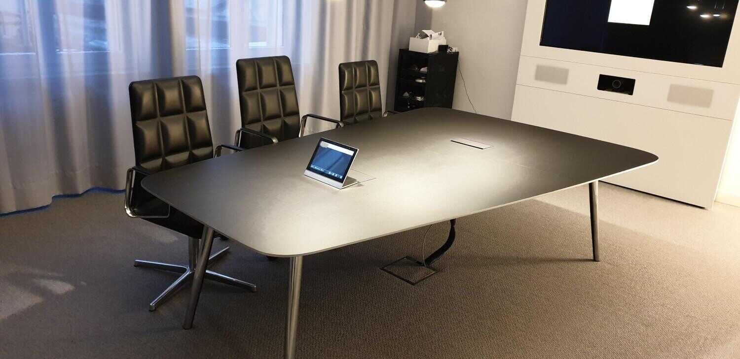 Walter Knoll - Konferenztisch Keypiece Kunststoff Schwarz Füße Aluminium - 5