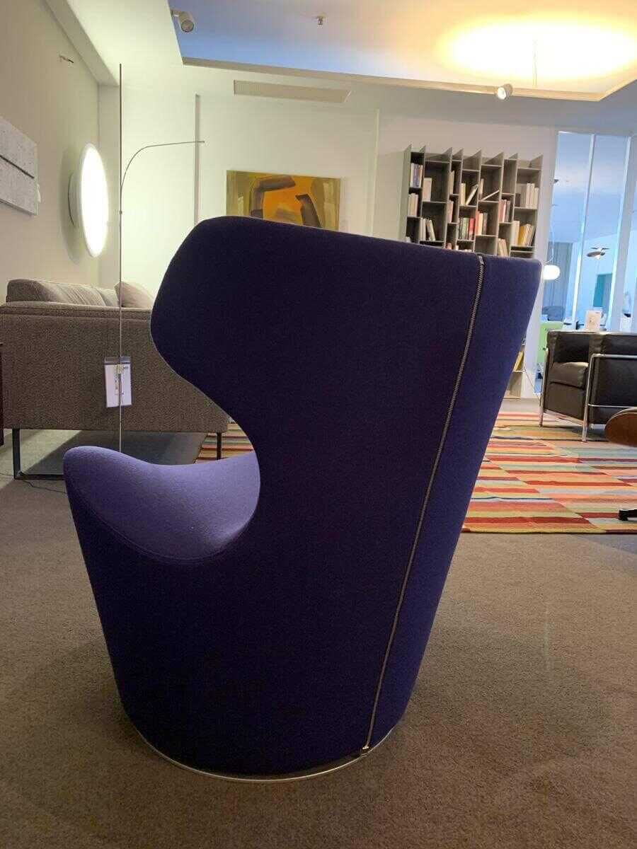B&B Italia - Sessel Piccola Papilio Stoff Super Sidro Blau - 4