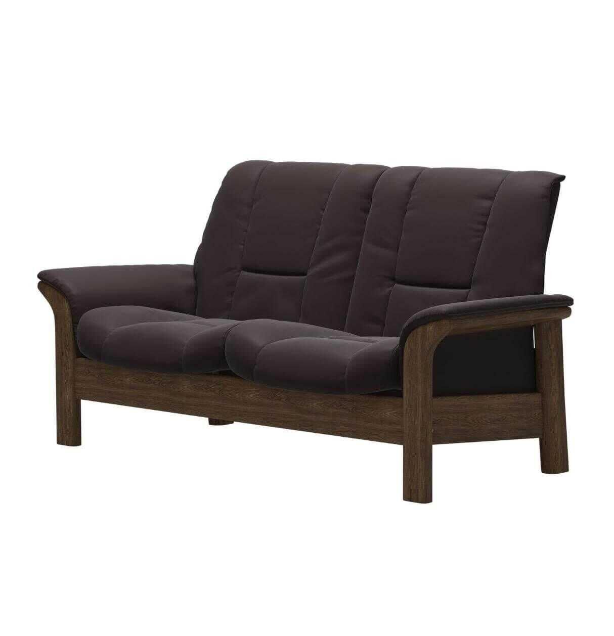 Stressless - Sofa Buckingham (L) Zweisitzer Niedrige Rückenlehne Leder Paloma Braun Gestell Teak - 2