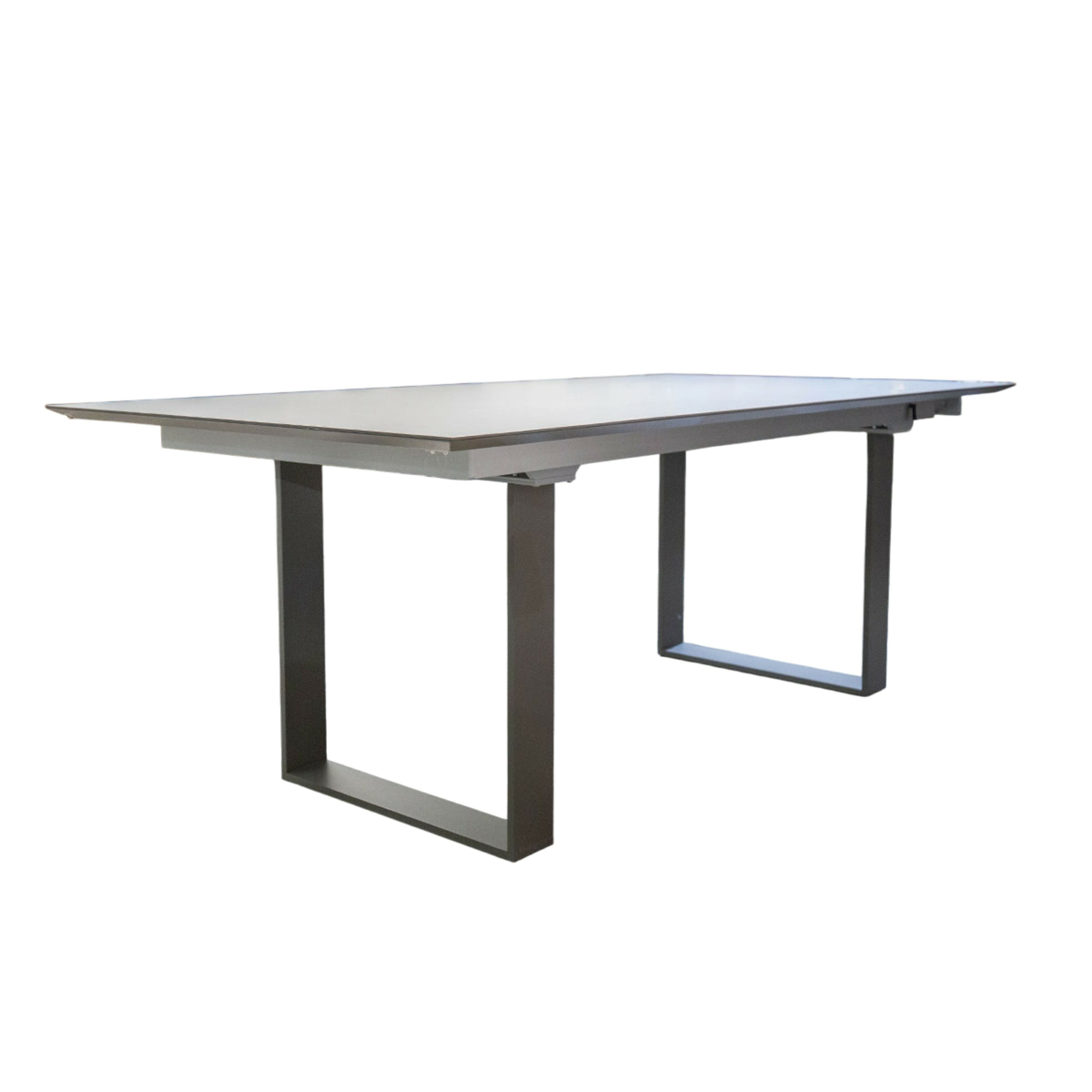 Bacher - Esstisch Mirado Ausziehbar Tischplatte Fenix Grigio Londra Grau Gestell Grau Matt - 1