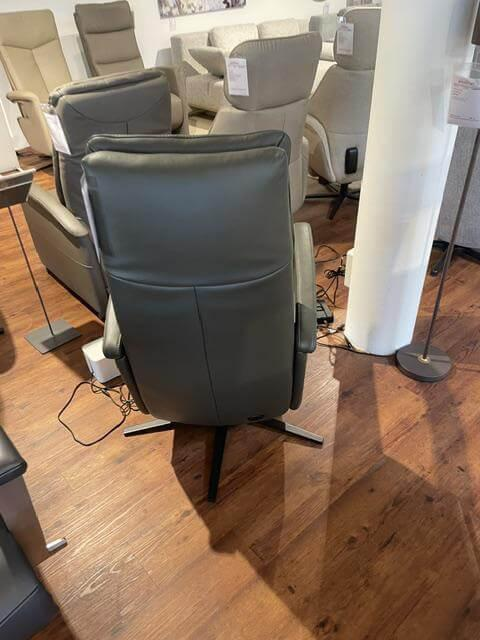 Activineo - Relaxsessel Bono Leder L50 WP Avocado Grün Gestell Metall Schwarz Mit Herz Waage Funktion - 9