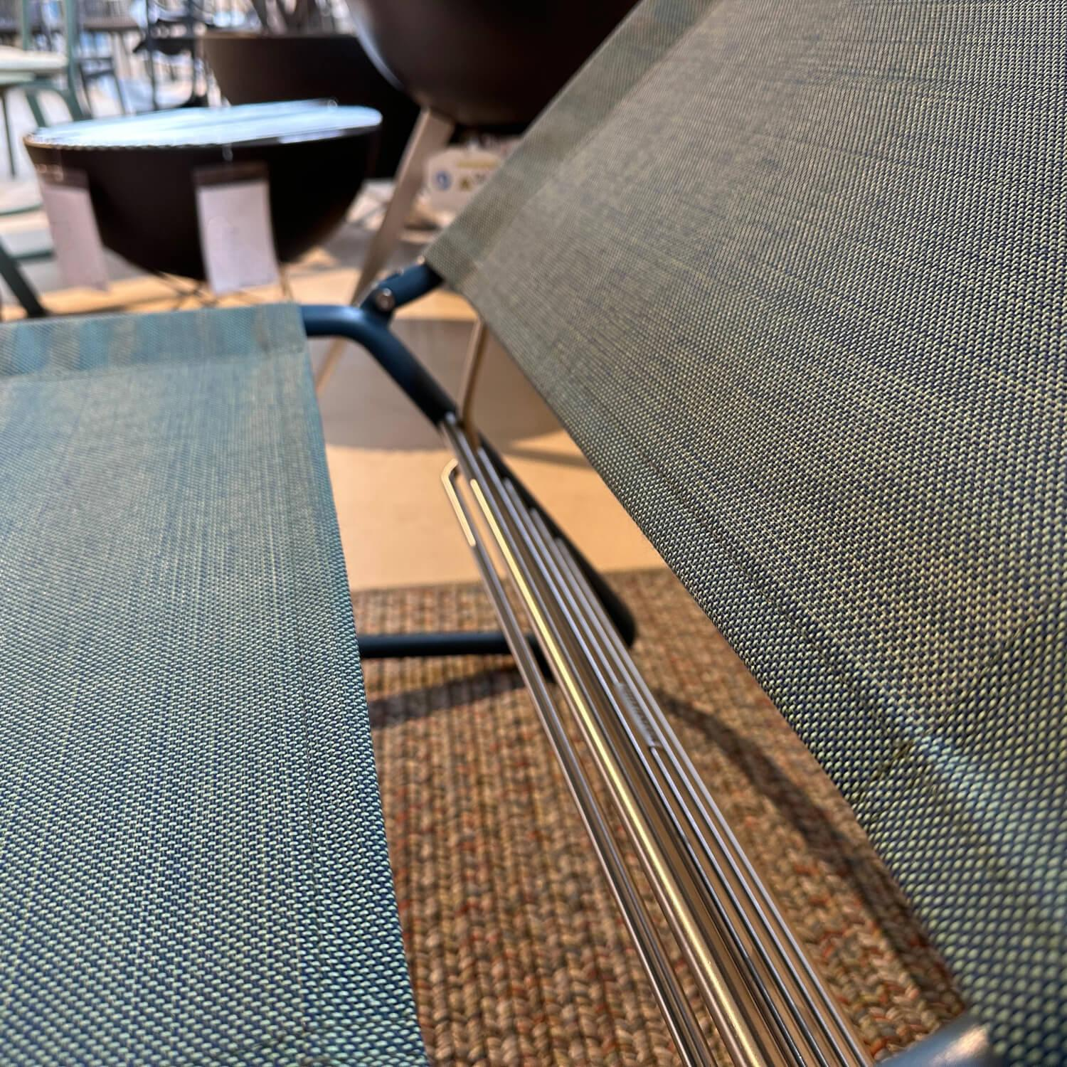 Weishäupl - Sonnenliege Balcony Bespannung Batyline Eden Grünblau Meliert Gestell Edelstahl Rauchblau Pulverbeschichtet - 8