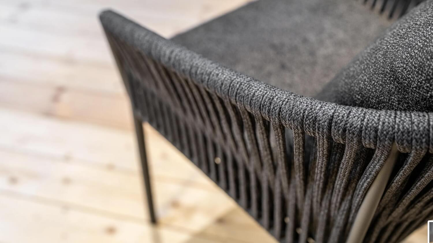 Gescova - Set of 4 chairs Gabon anthracite dark gray Alu Charcoal - 4