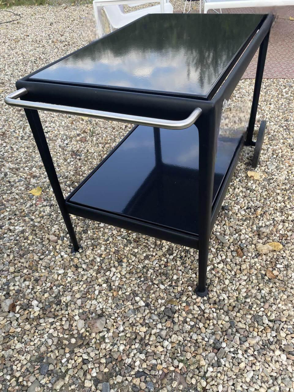 Knoll International - Outdoor Getränkewagen Richard Schulz Tischplatten Und Gestell Onxyfarben Schwarz - 2