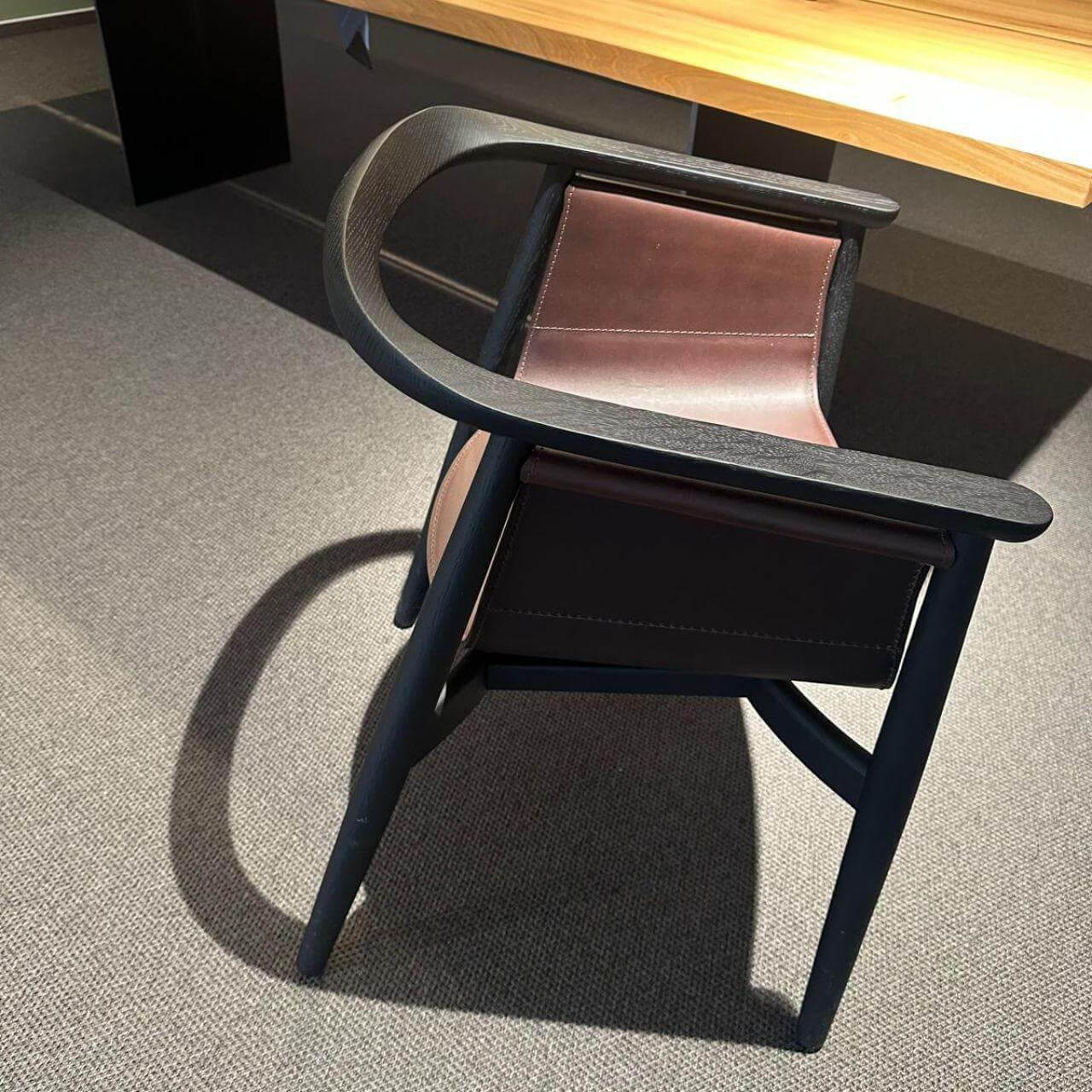 Zeitraum - Stuhl Pelle Cord Eiche Graphitschwarz Kernleder Schwarz (28 Stück vorhanden) - 8