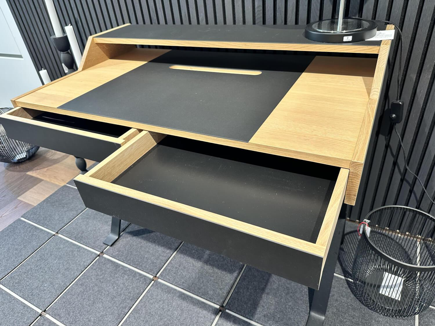 Lambert - Bureau Stanley 56316 Bovenblad natuurlijk eiken en zwart frame Ijzerprofiel antraciet zwart gelast - 3