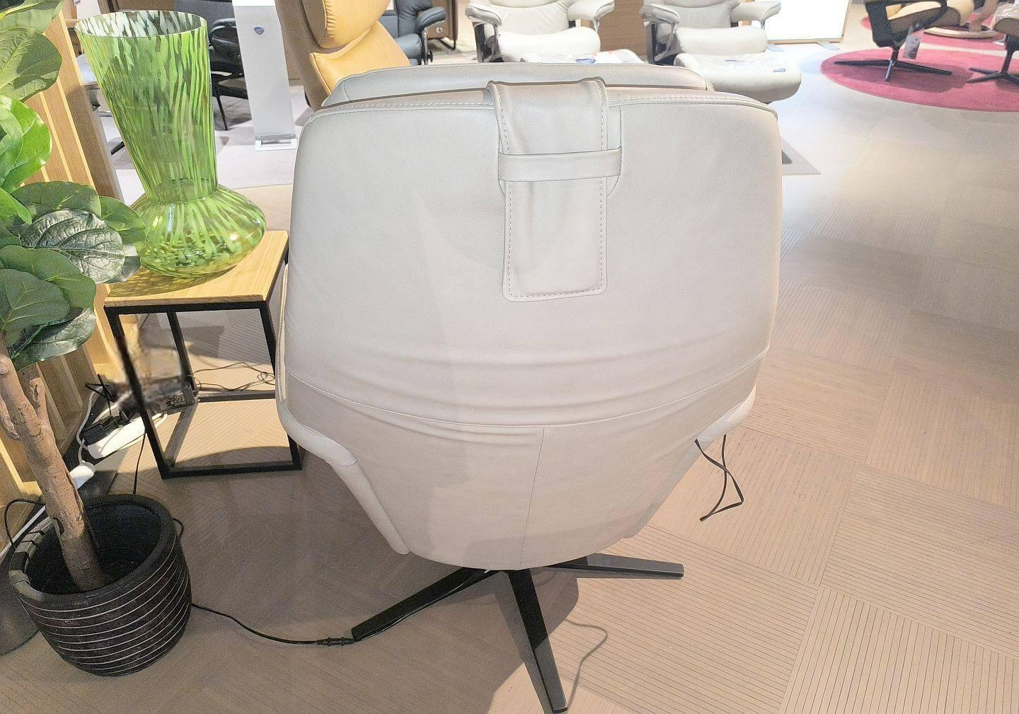 Stressless - Relaxsessel Sam Leder Paloma 37 Frog Creme Base 45 Gestell Matt Schwarz - 7