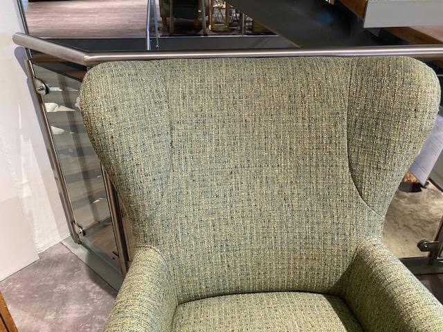 DFM - Sessel Nick Stoff Marinet 55 Green Grün mit Hocker - 2